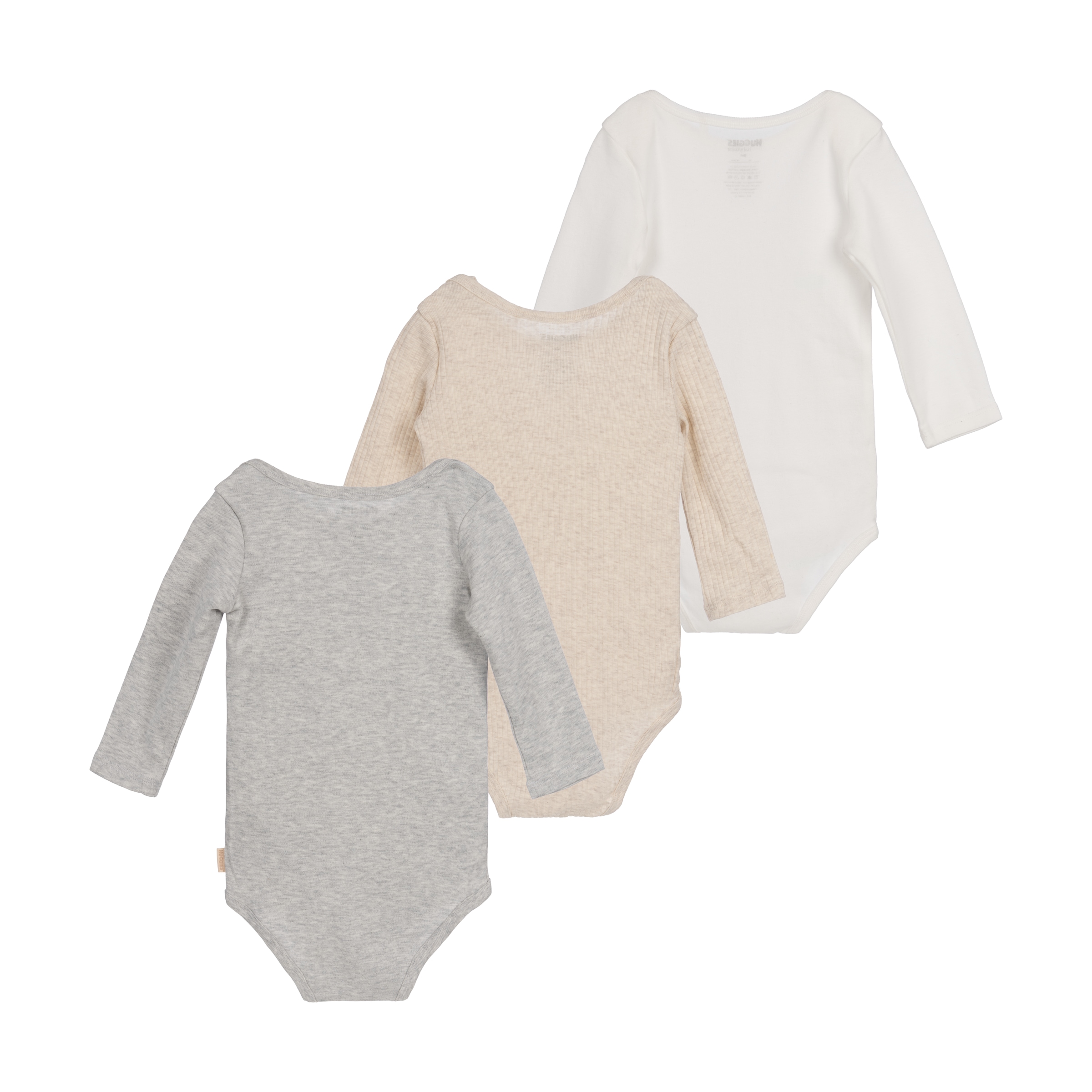 HUGGIES babywear Body à manches longues »HUGB 3PK BODYSUIT« Packung, 3 cuis 3er-Pack, in Ripp-Optik