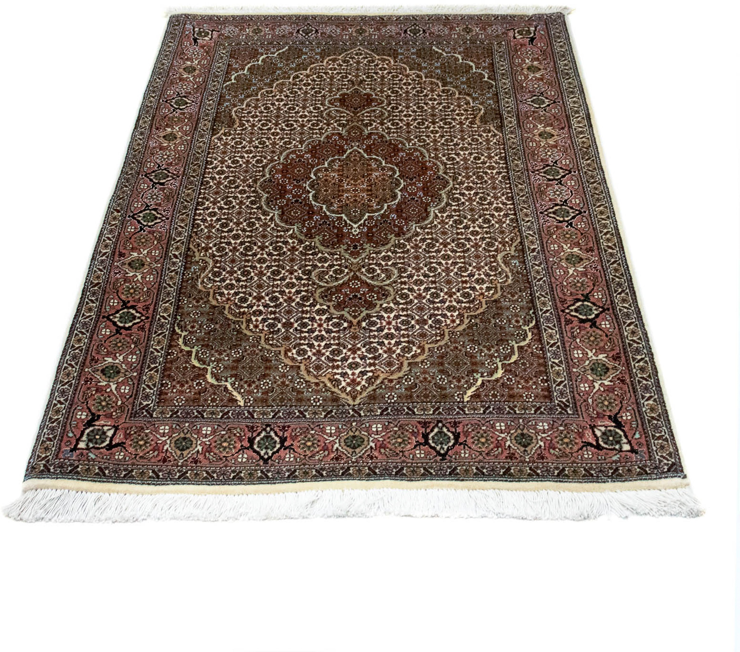 Image of morgenland Orientteppich »Perser - Täbriz - Royal - 120 x 80 cm - beige«, rechteckig, 7 mm Höhe, Wohnzimmer, Handgeknüpft, Einzelstück mit Zertifikat bei Ackermann Versand Schweiz