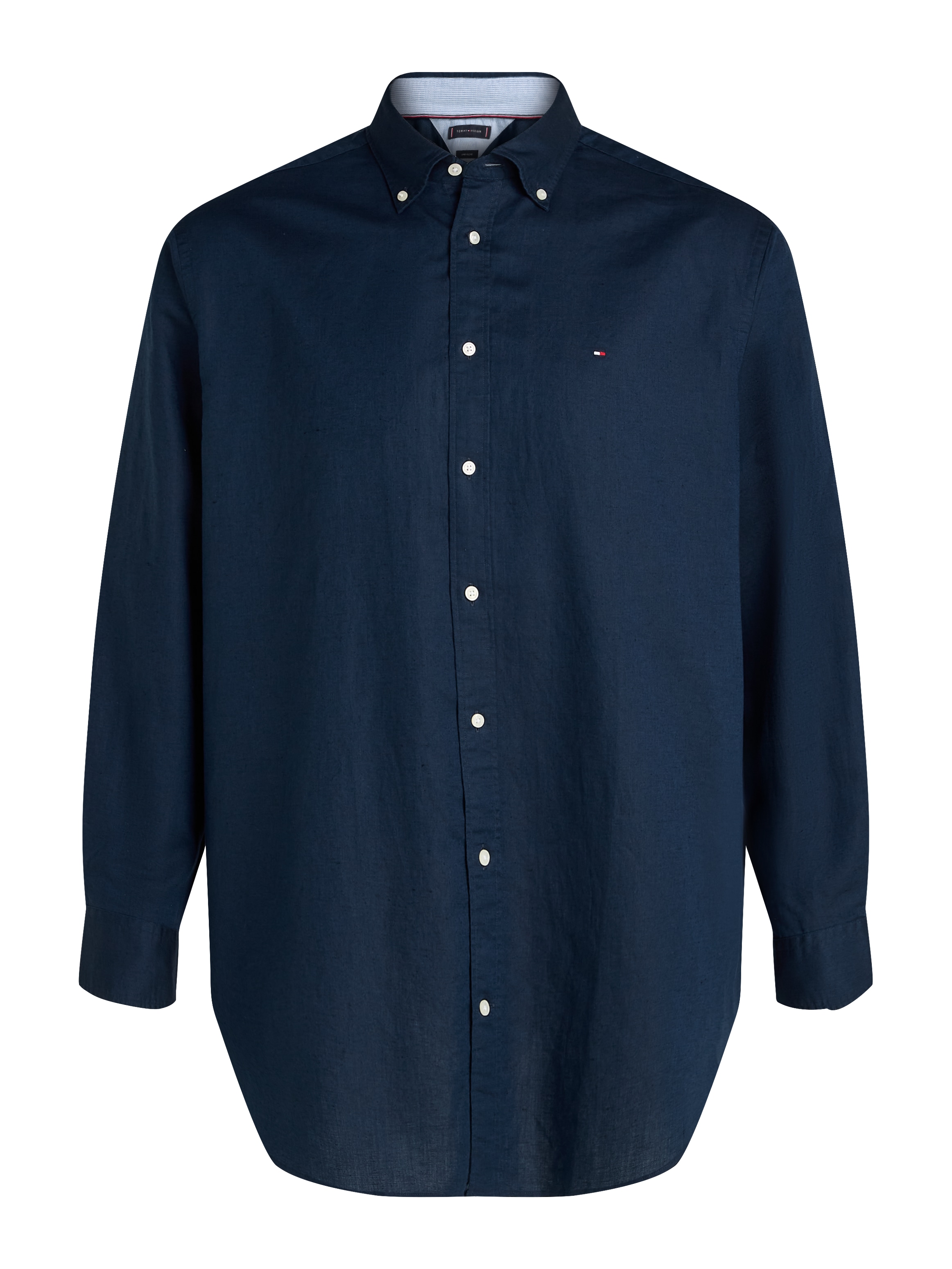 Tommy Hilfiger Big & Tall Langarmhemd »BT-LINEN BLEND SOLID«, Grosse Grössen