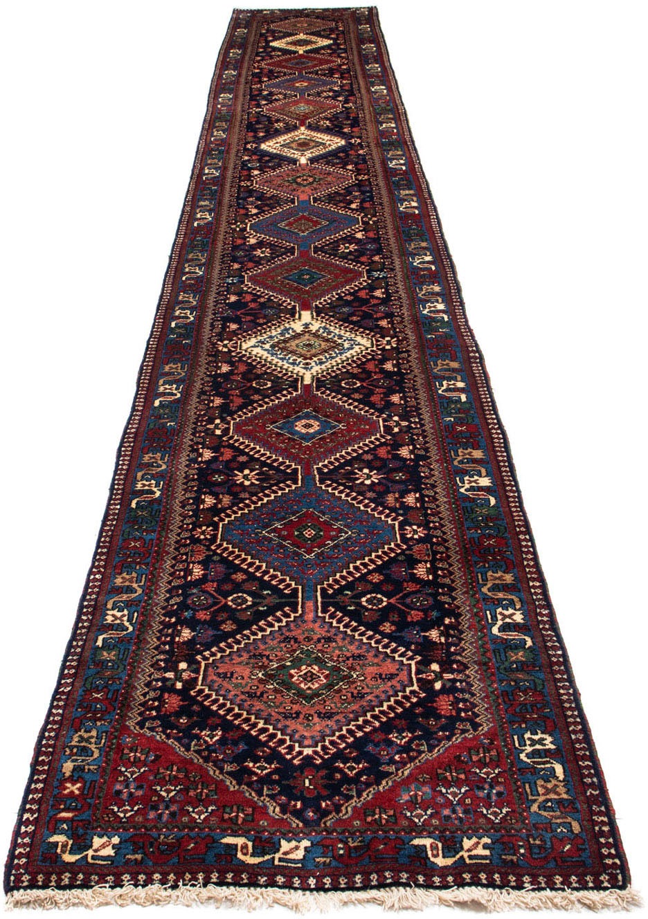 Image of morgenland Hochflor-Läufer »Yalameh Stark Gemustert Beige 192 x 80 cm«, rechteckig, 1 mm Höhe, Handgeknüpft bei Ackermann Versand Schweiz