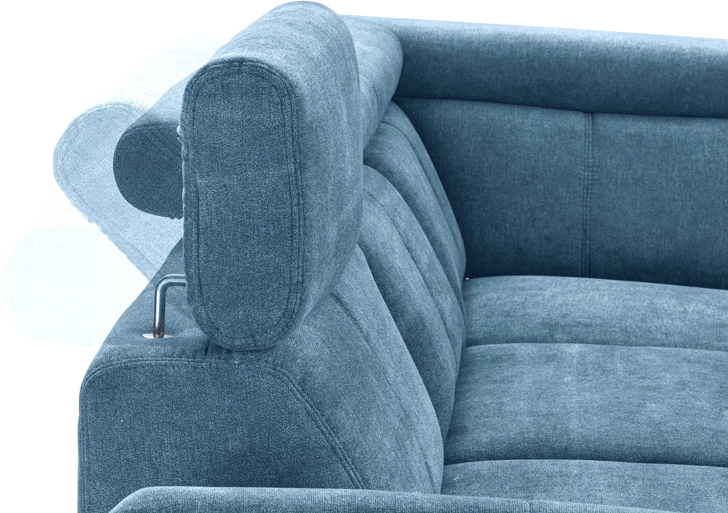exxpo - sofa fashion Ecksofa »Salerno, klassisch modernes Funktionssofa, hoher Sitzkomfort, L-Form«, inkl. Kopf- und Armteilverstellung, wahlweise mit Bettfunktion