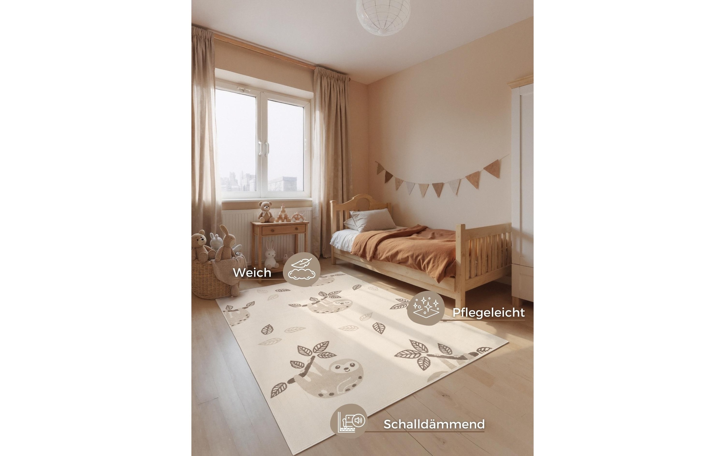 HANSE Home Kinderteppich »Relaxio« rechteckig 10 mm Höhe Pflegeleicht, Weich, Kinderzimmer, Spielteppich, Spielunterlage