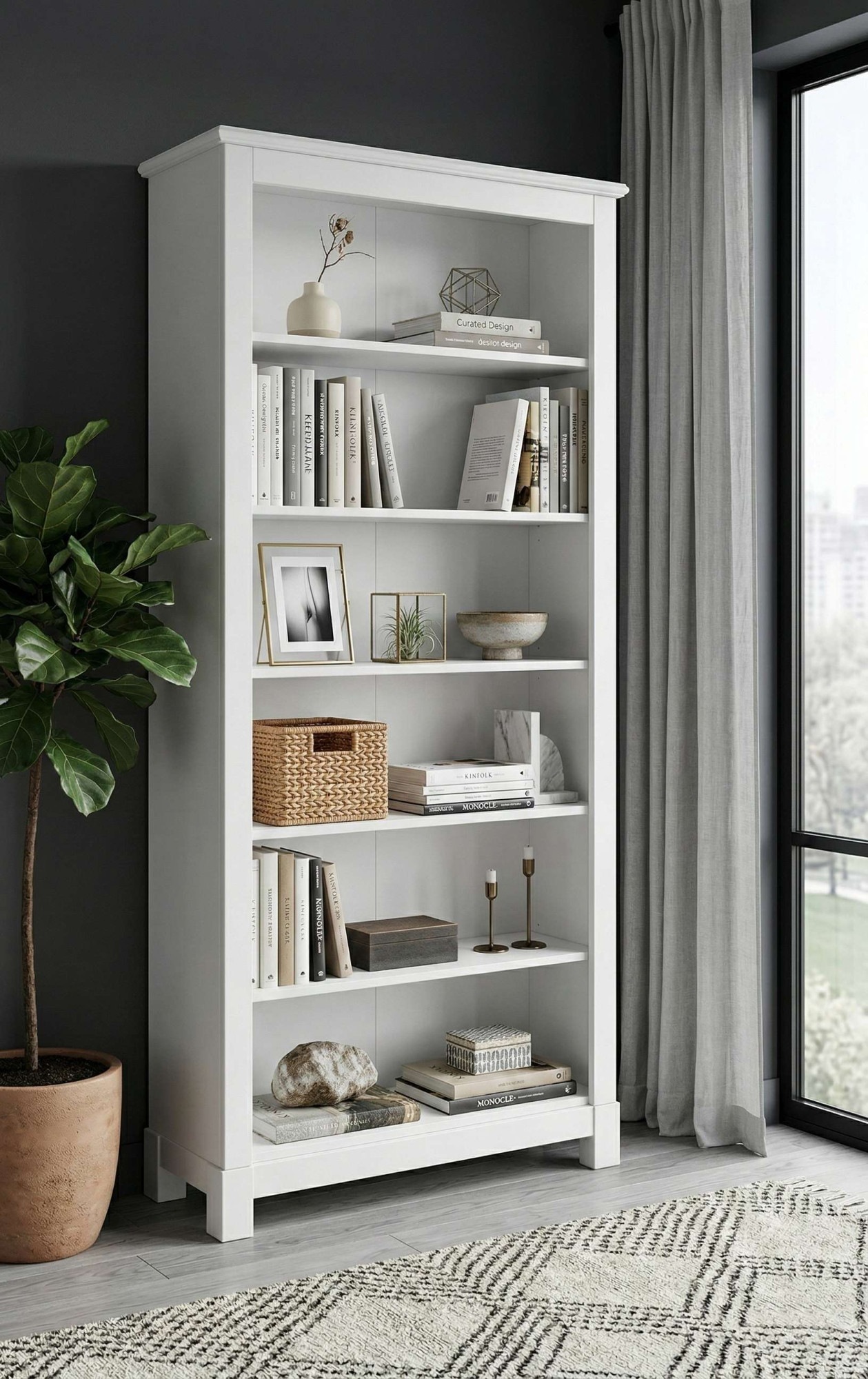 Image of GOODproduct Bücherregal "Rauna" aus massiver Kiefer, Breite 96 cm, FSC zertifiziert