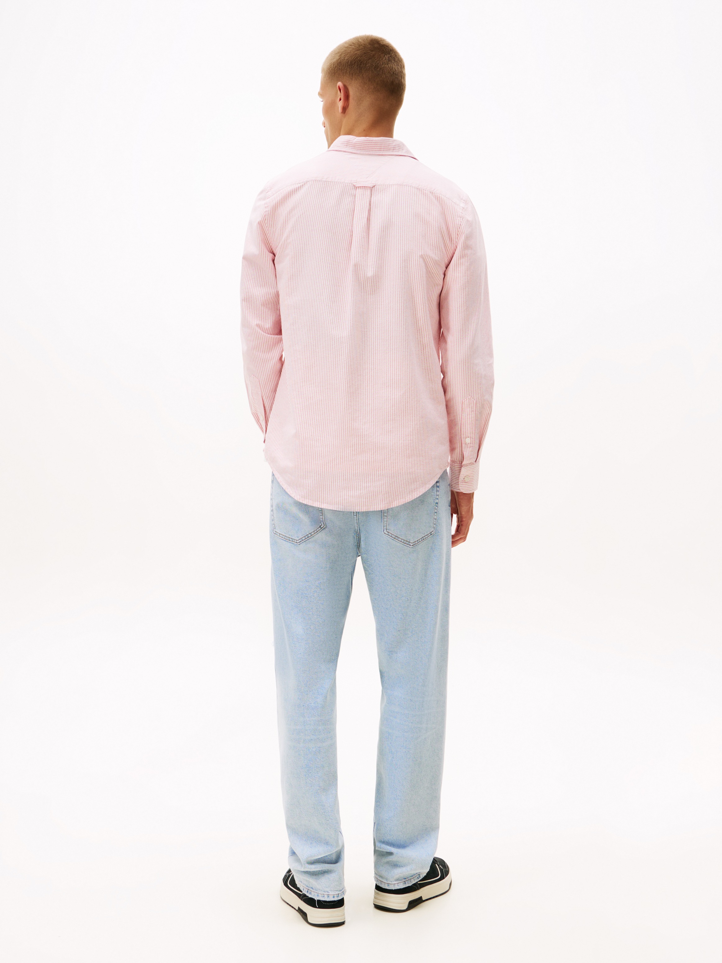 Tommy Jeans Chemise à manches longues »TJM SLIM STRIPE OXFORD SHIRT EXT« Mit Button-Down-Kragen