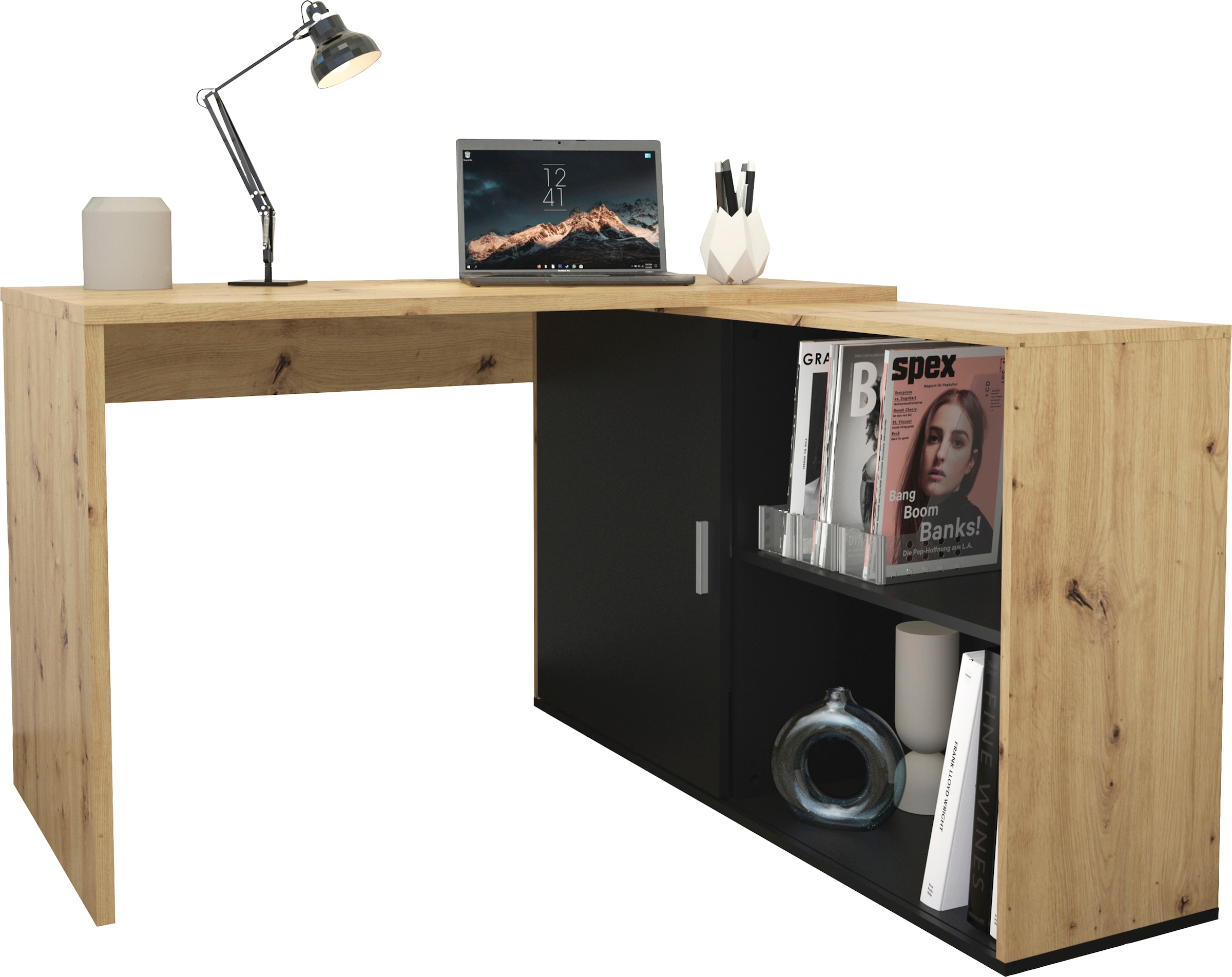 FMD Eckschreibtisch »Valley« Breite 118 cm