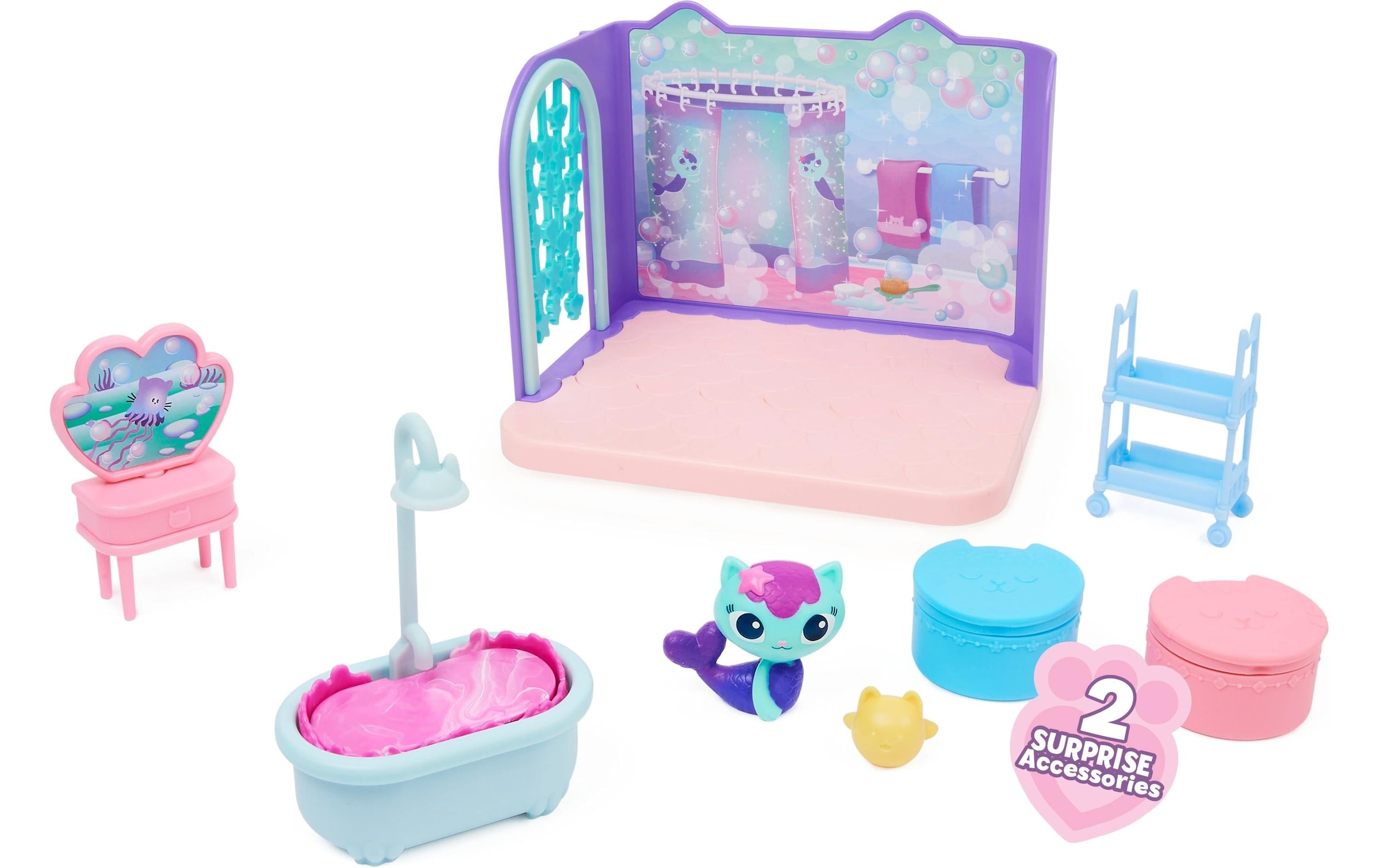Spielwelt »Spinmaster Gabby's Dollhouse MerCats Badezimmer Deluxe Rooms«