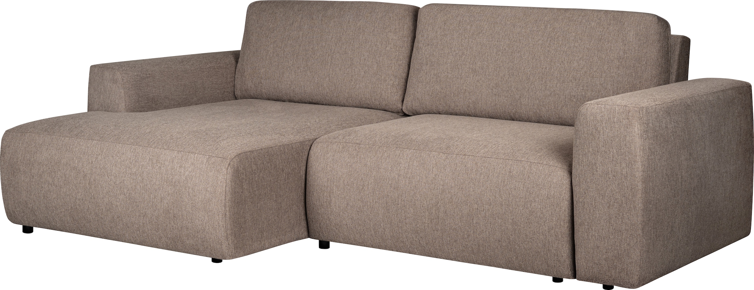 Home affaire Canapé-lit »Noord Schlafecksofa, Breite 250 cm« Velours côtelé, structure, tissu tissé, avec suspension ondulée, cadre en bois massif