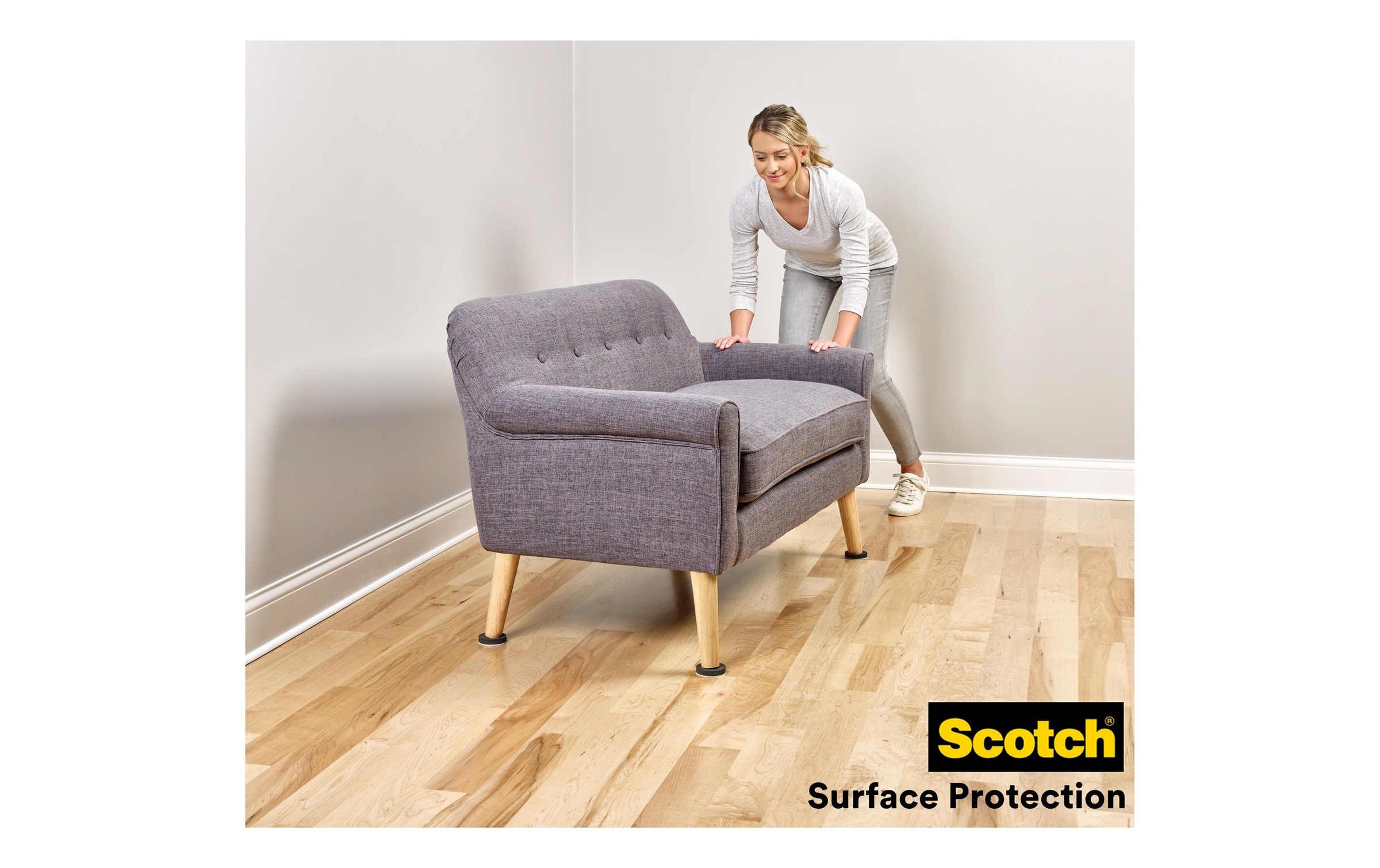 Image of SCOTCH Möbelfuss "Scotch Flexibal, Ø 80 mm, 4er Pack" Selbsthaftende Sliders für müheloses Verschieben von schweren Möbeln