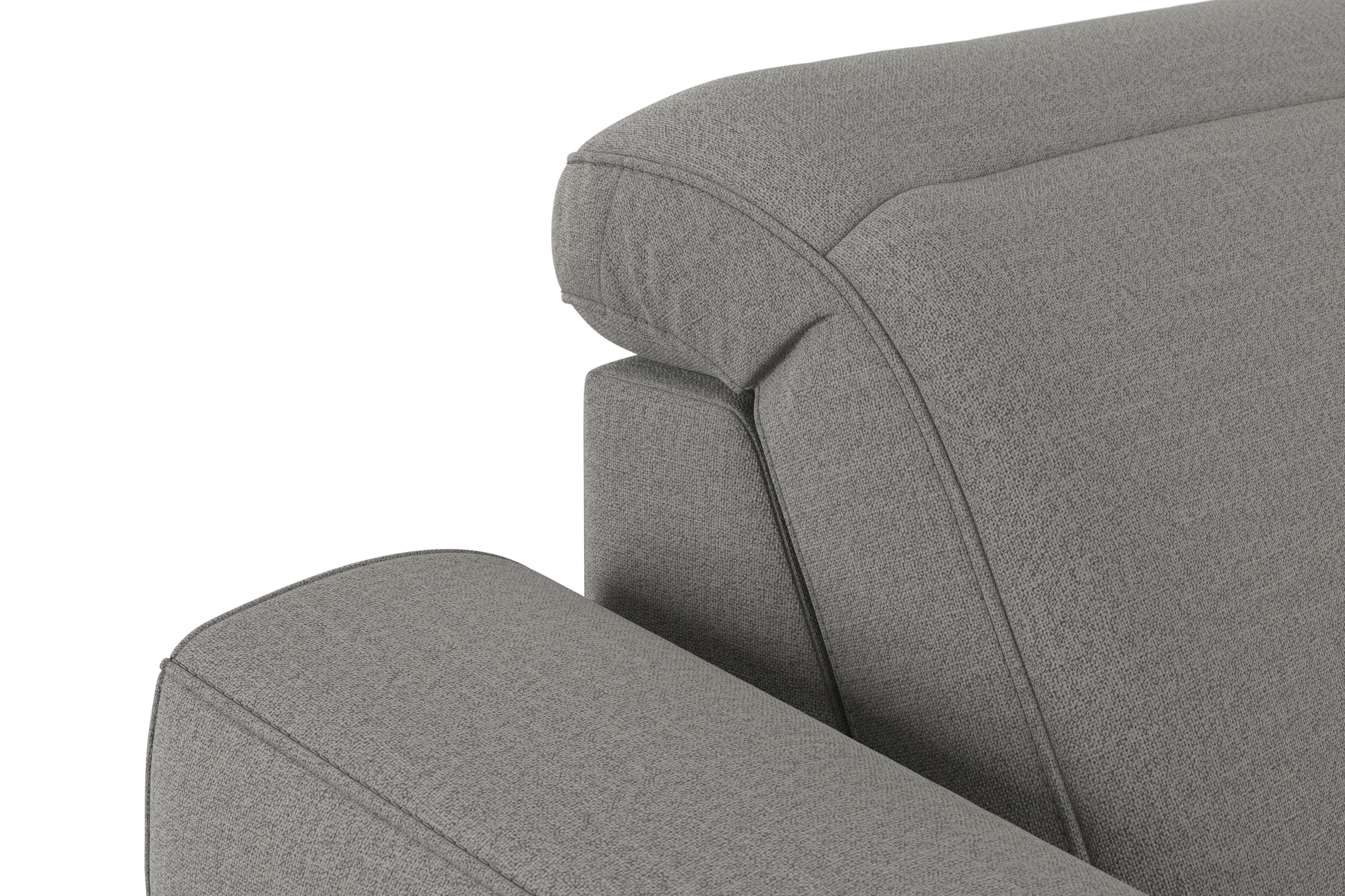 sit&more Ecksofa »Dundee L-Form« mit Federkern und Massivholzfüssen, wahlweise mit Kopfteilverstellung