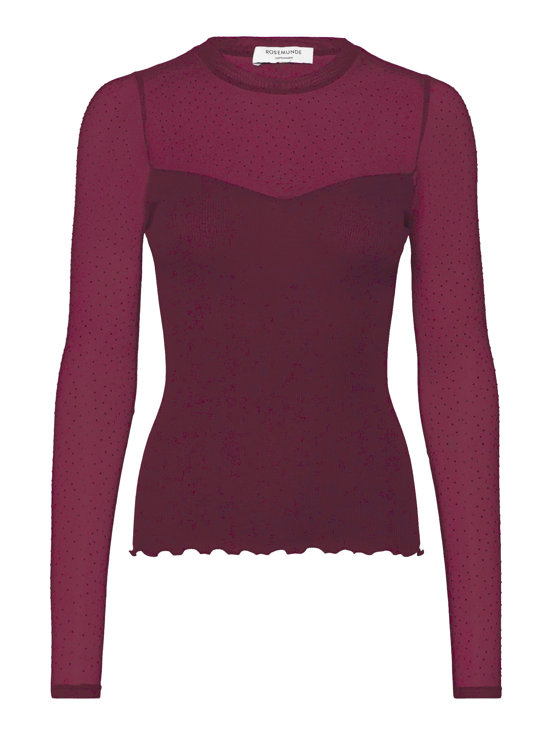 Image of rosemunde Langarmshirt "Bernadine Shirt" Spitzeneinsatz an Brust und Ärmeln, feminin, bequem, reine Baumwolle
