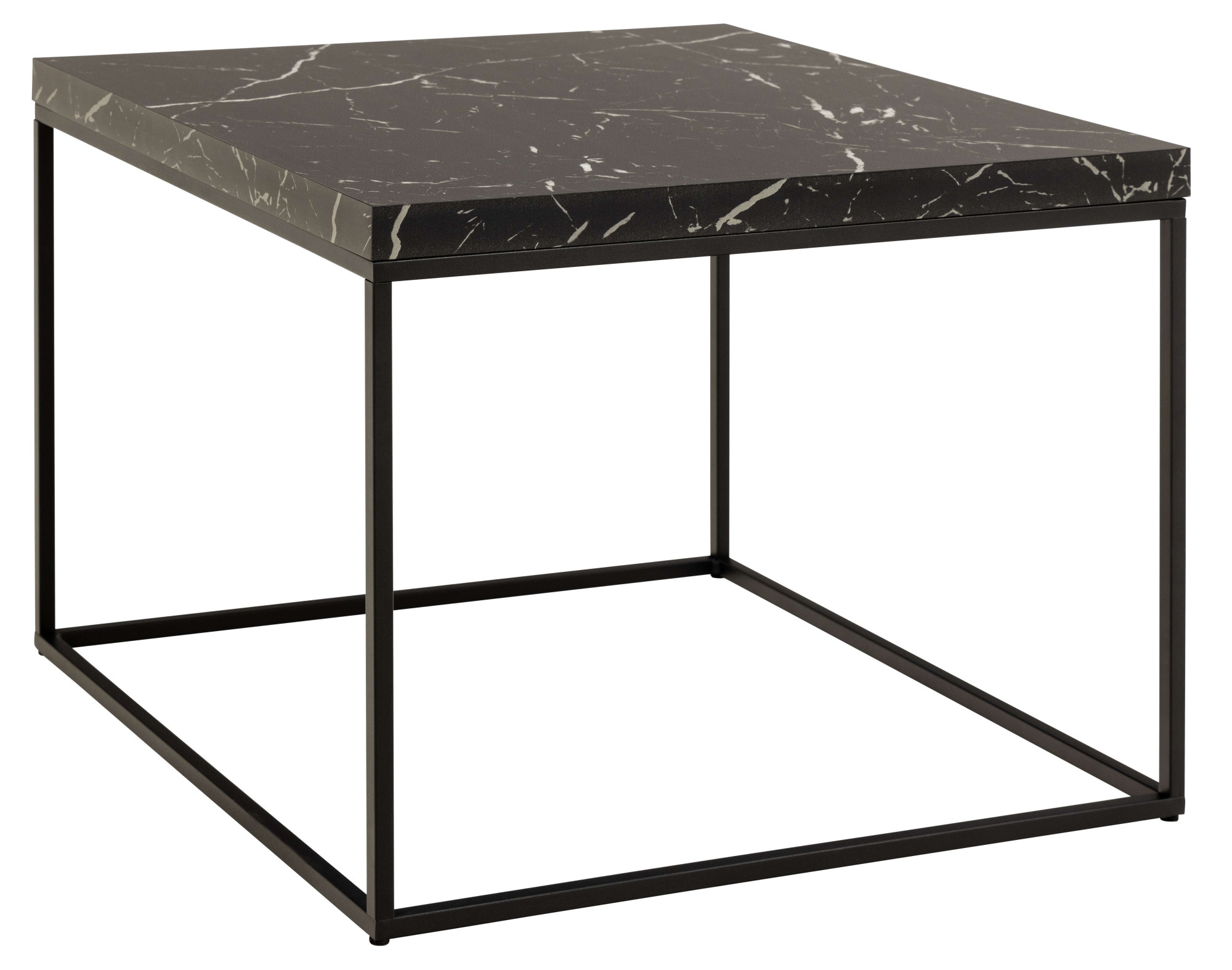 ACTONA GROUP 1100000002199 »Barossa, Wohnzimmer-Tisch, quadratisch, in Steinoptik, Modern« Steinoptik, schwarze Stahlbeine, in mehreren Varianten, B: 60 cm