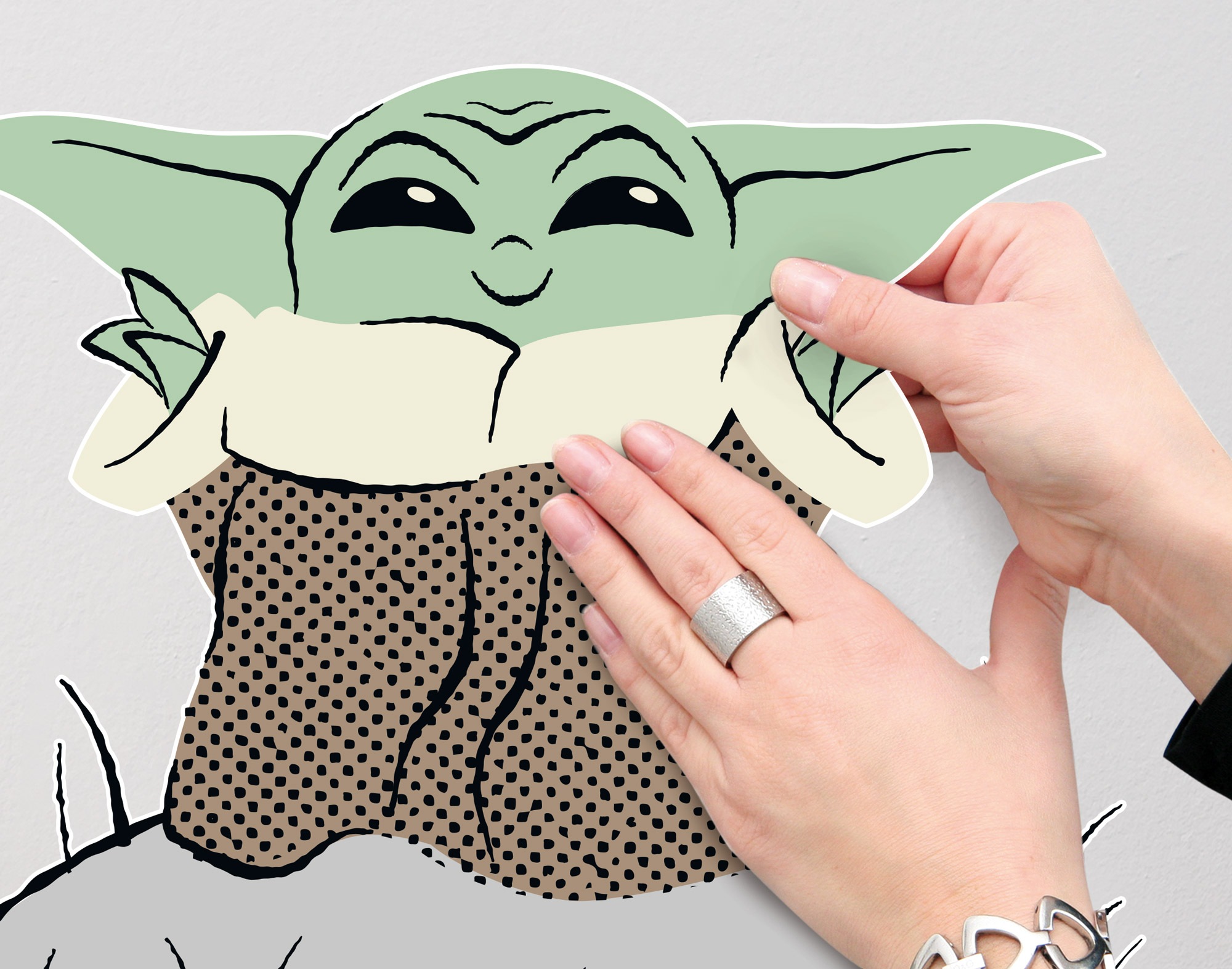 Komar Wandtattoo »Star Wars The Mandalorian Grogu Enchanted Frogs« 50 x 70 cm (Breite x Höhe) - Kinderzimmer, Wandsticker