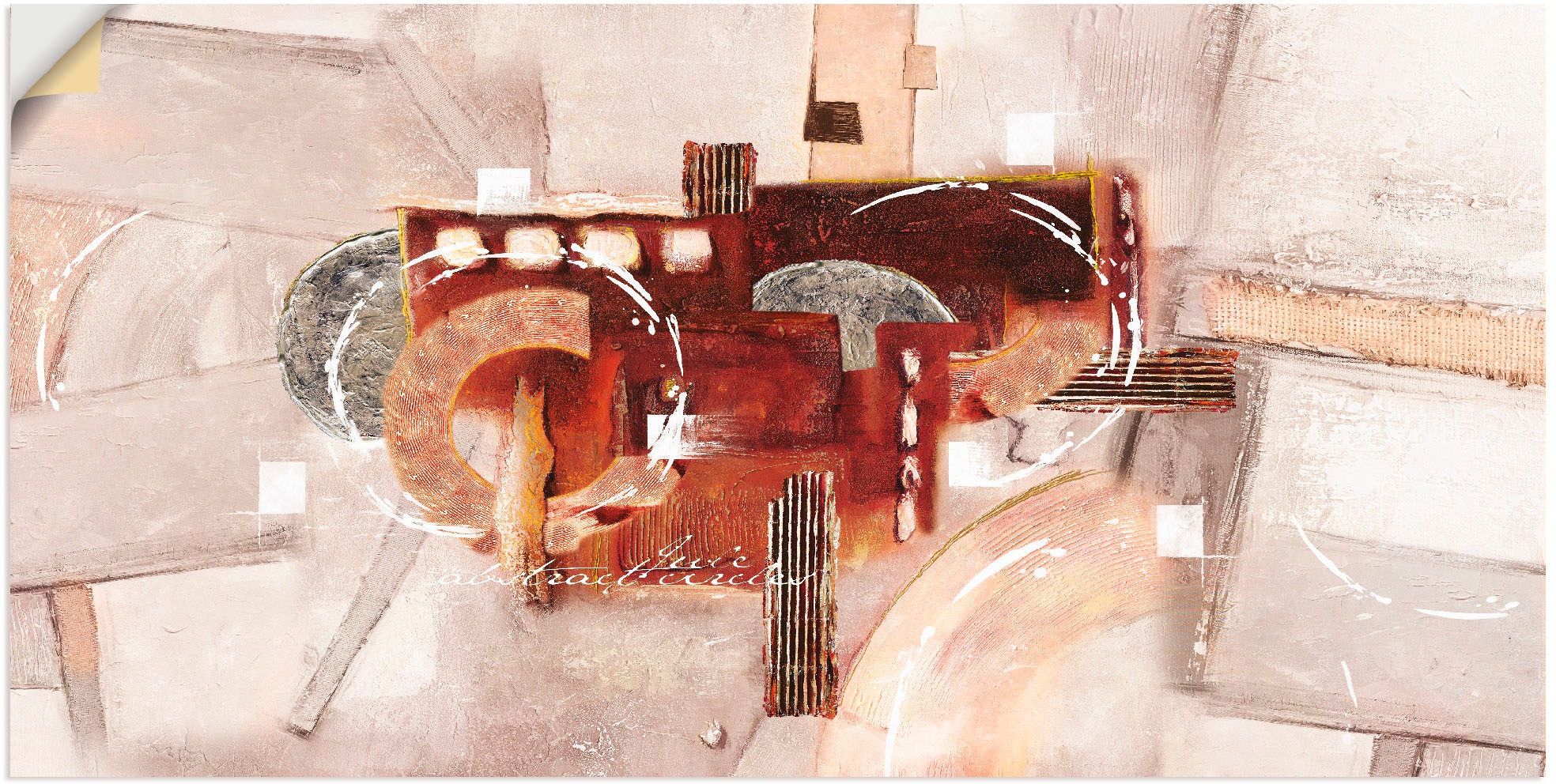 Image of Artland Wandbild »Abstrakte Kreise«, Gegenstandslos, (1 St.), in vielen Grössen & Produktarten - Alubild / Outdoorbild für den Aussenbereich, Leinwandbild, Poster, Wandaufkleber / Wandtattoo auch für Badezimmer geeignet bei Ackermann Versand Schweiz