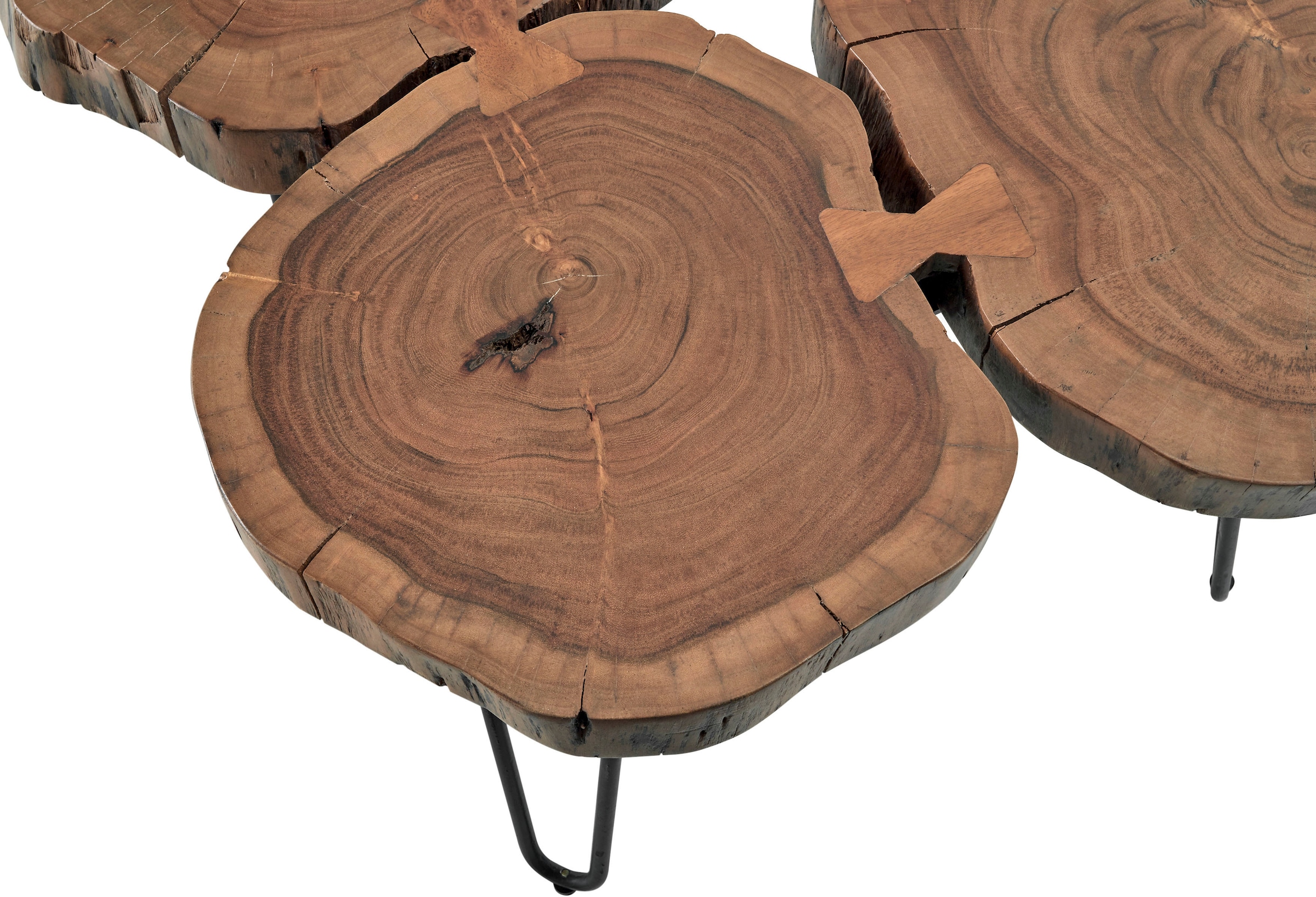 Stolkom Table basse »Cole« Massivholz Akazie, Wahlweise Couchtisch oder Beistelltisch