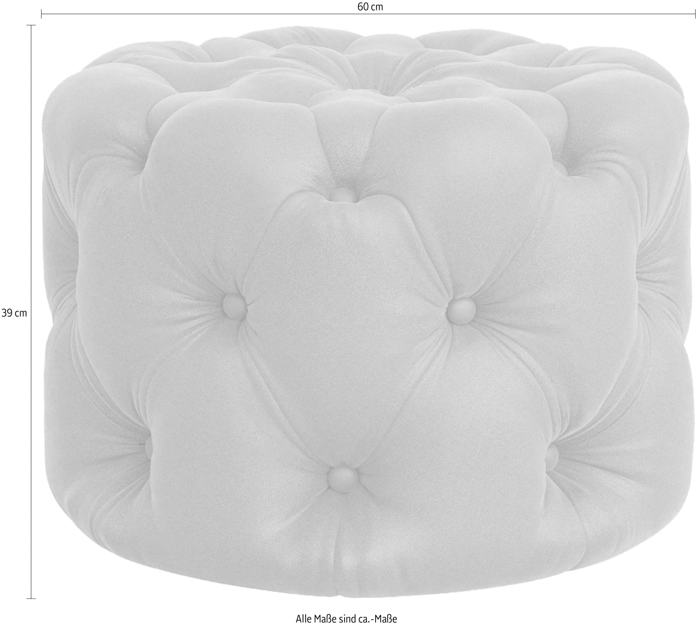 Home affaire Hocker »FOLLINA« Polsterhocker mit klassischer Chesterfield-Knopfheftung