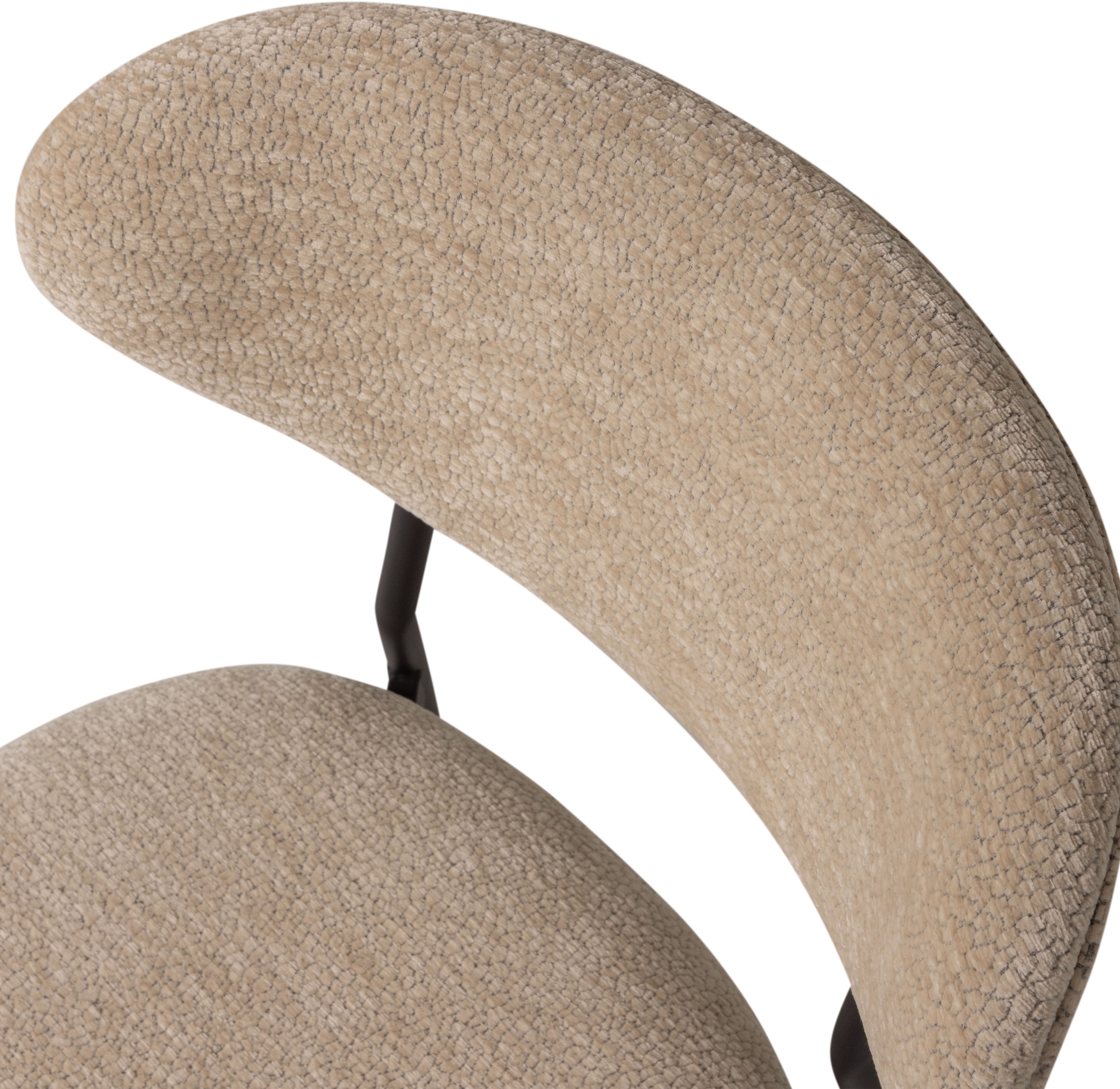 WOOOD Esszimmerstuhl »Kjeld stapelbar mit Bezug und Metallgestell, B 47 x T 53 x H 79 cm« (Set) 2 Stk.(Set, 2 St) Chenille, Tragkraft 120 kg, Geringe Verschleissfestigkeit