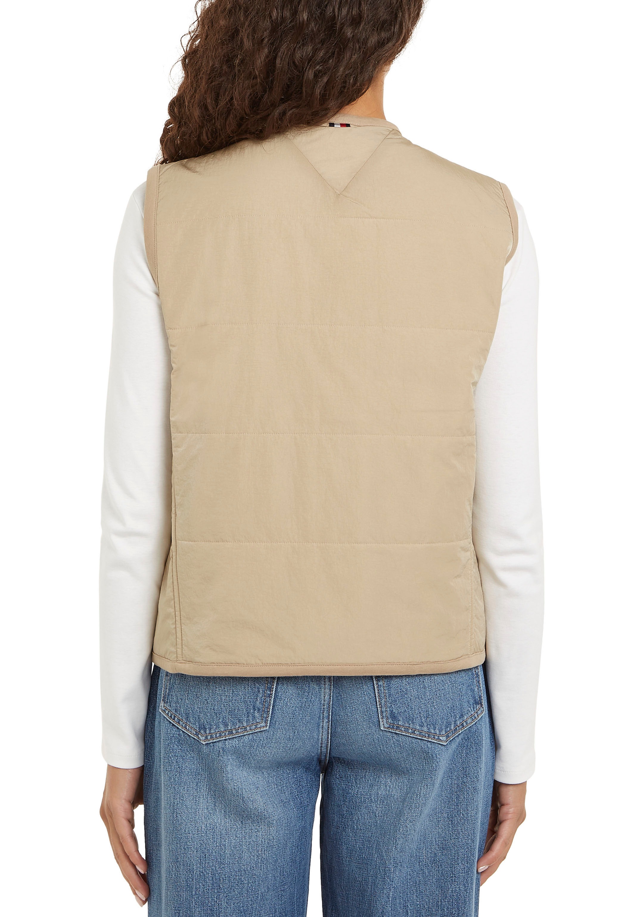 Tommy Hilfiger Steppweste »JERSEY LINED VEST«, mit Tommy Jeans Logo-Flag