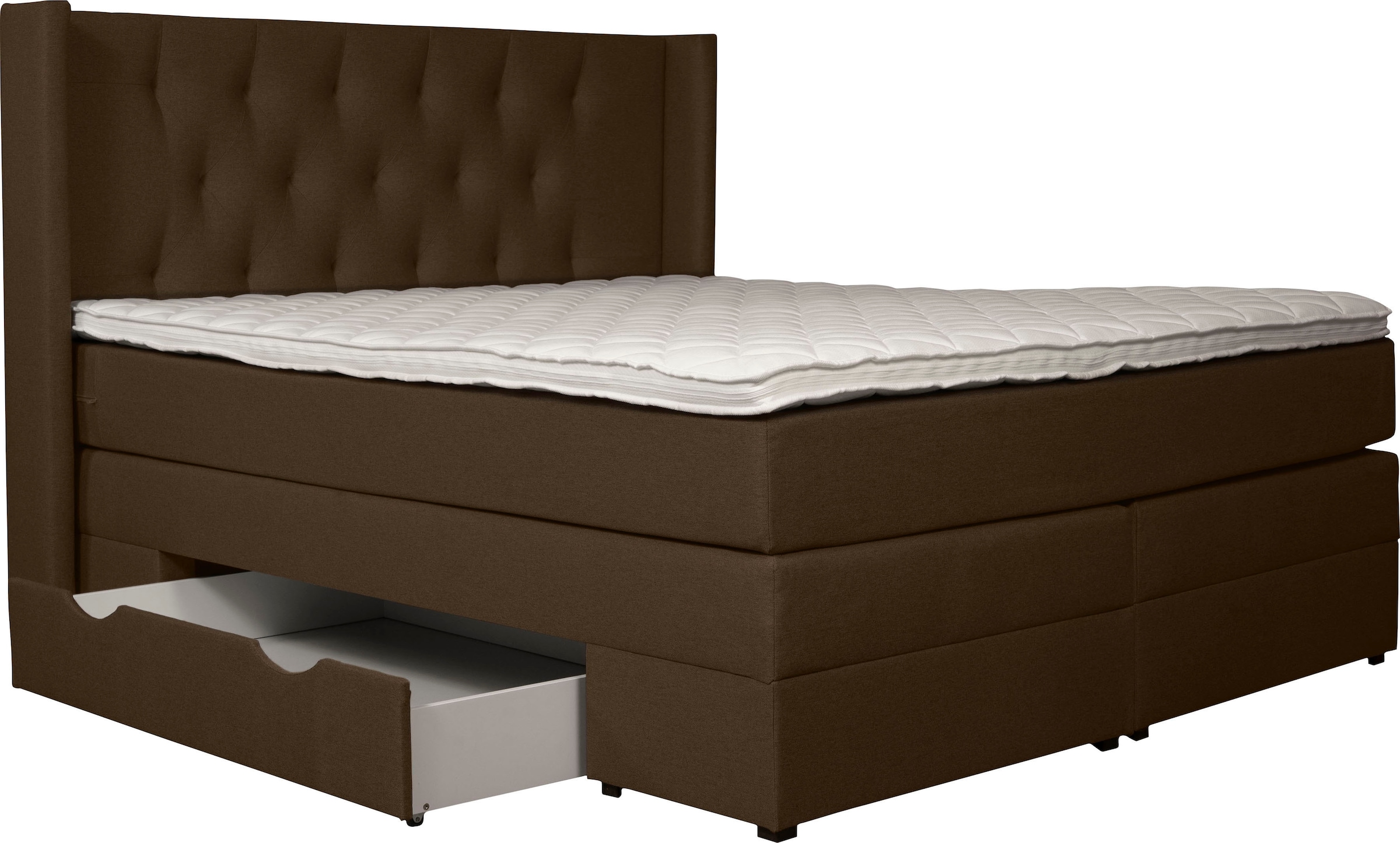 PLACES OF STYLE Lit boxspring »Elegance« mit schöner Knopfheftung, in den Härtegraden H2 & H3, inkl. Schubladen