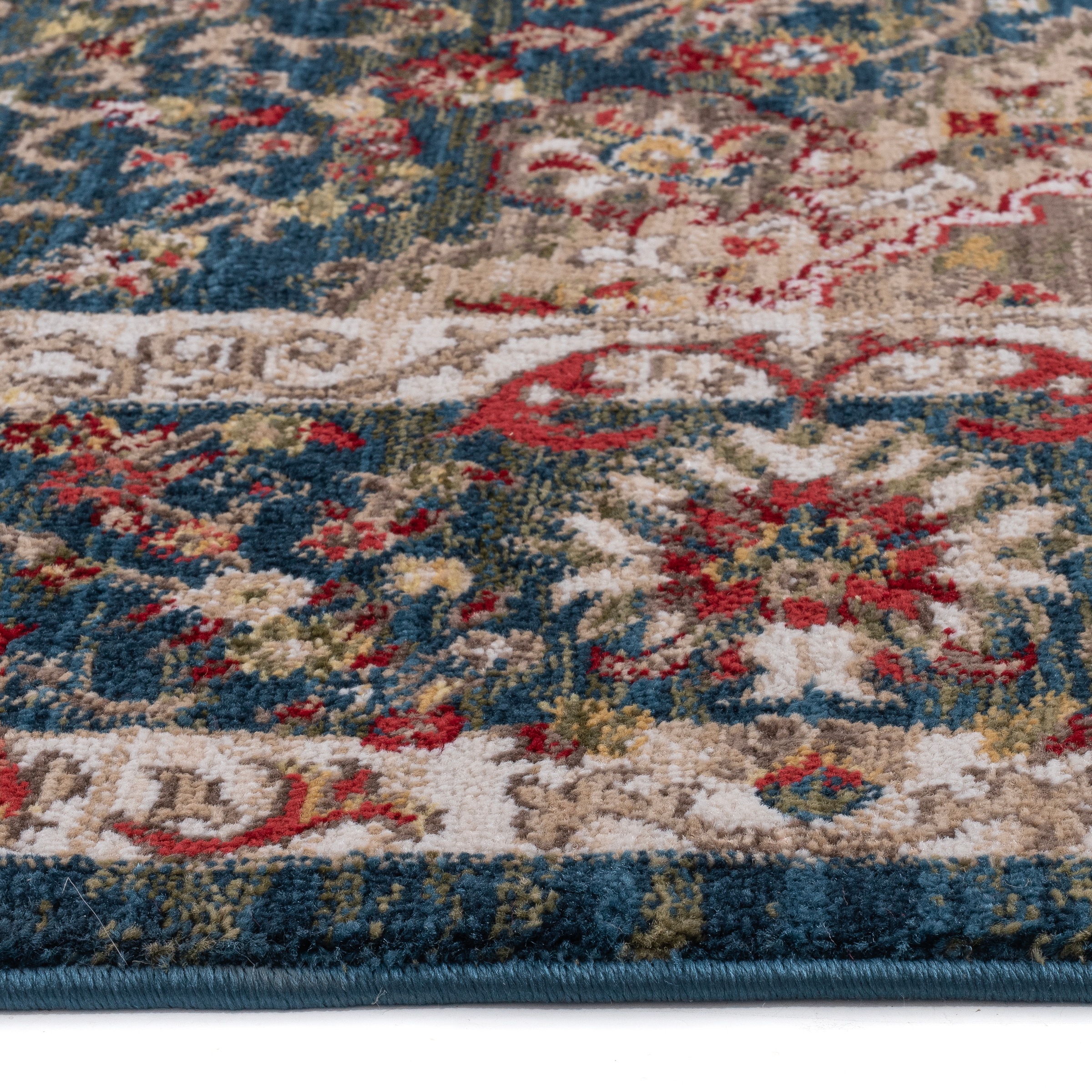 GOODproduct Teppich »Molvio, mit & ohne Fransen« rechteckig 18 mm Höhe Orient-Optik, Vintage Design, weich, Wohnzimmer, Schlafzimmer