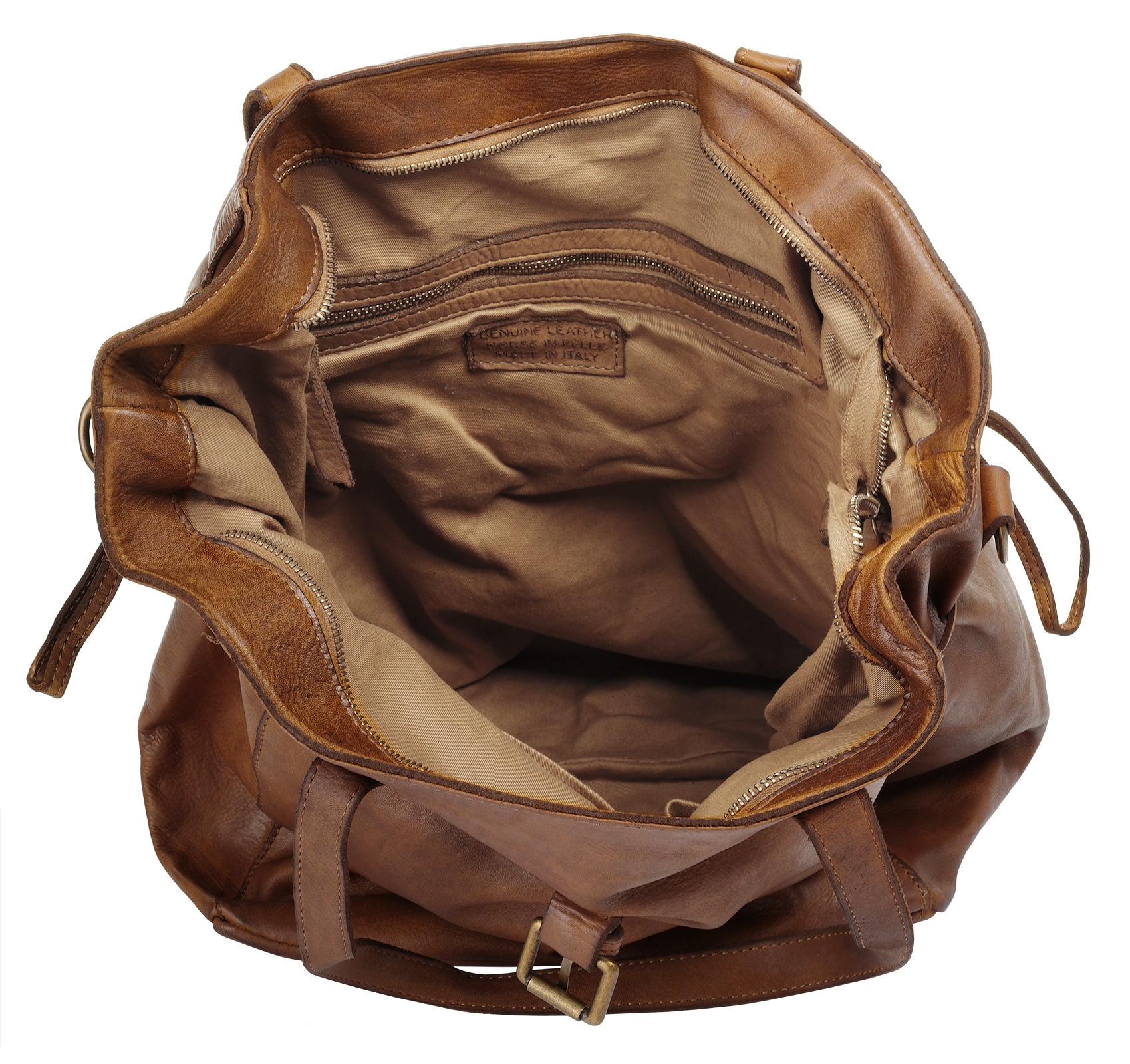 forty° Shopper echt Leder, Made in Italy