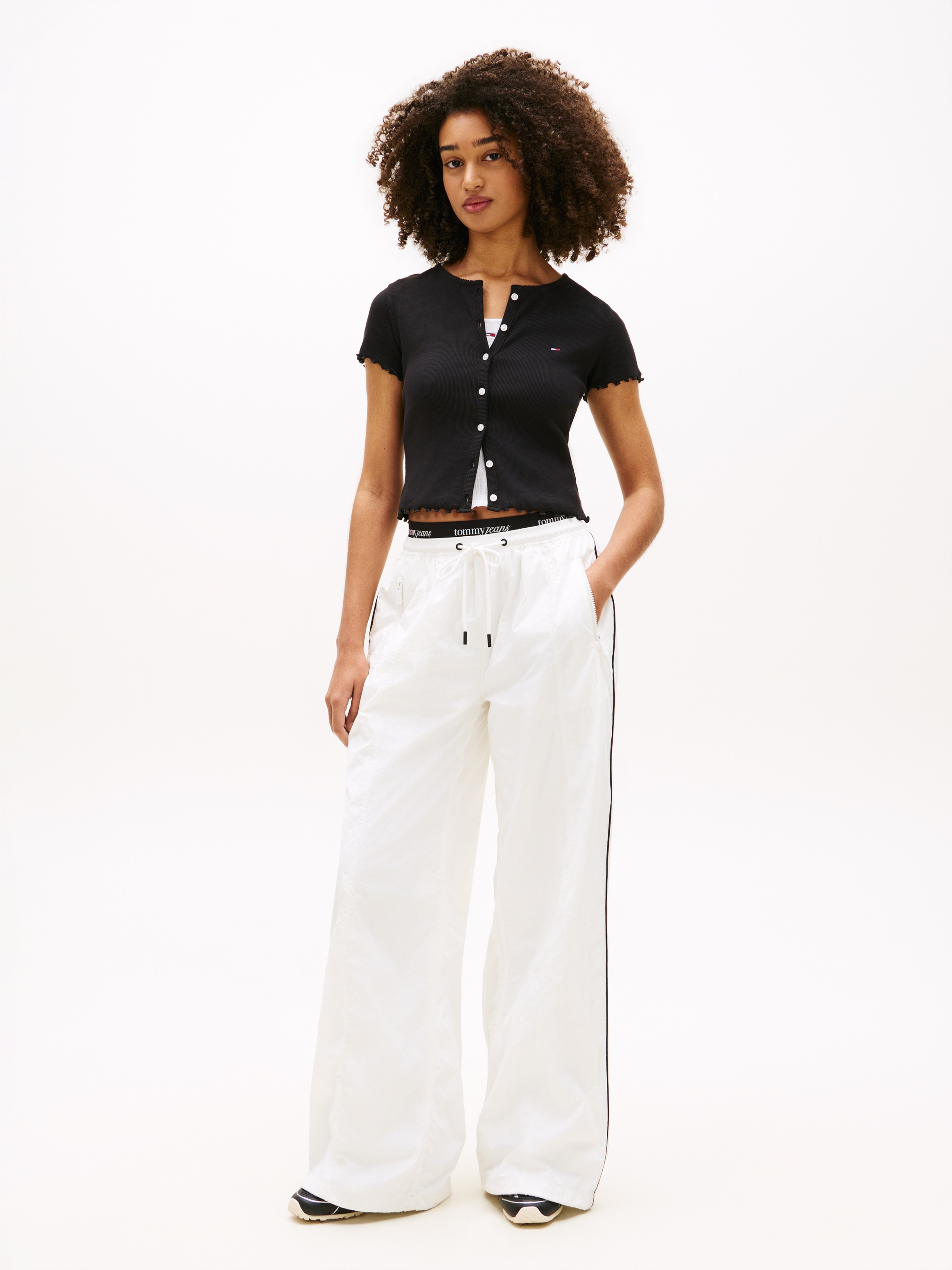 Tommy Jeans T-shirt à manches courtes »TJW SS RIB TOP IM« mit gerippter Struktur, Slim Fit