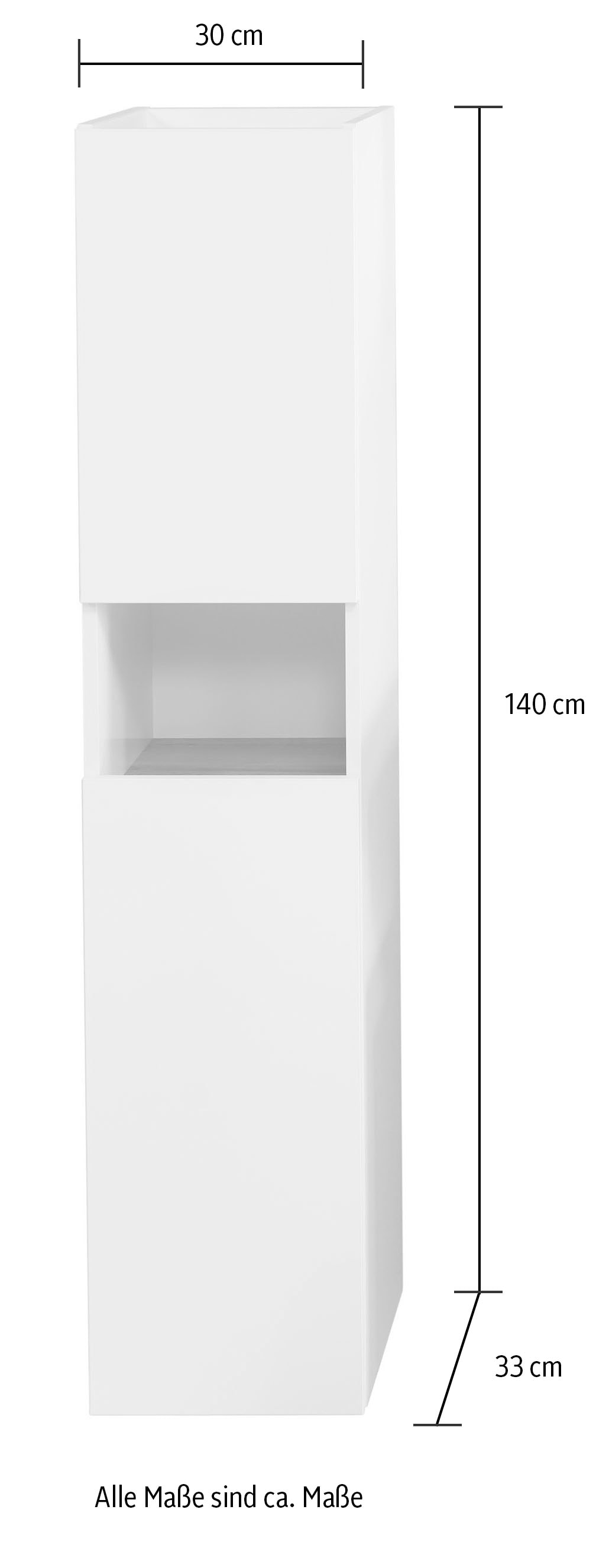 Saphir Badmöbel-Set »Quickset 947 4-teilig, Waschbeckenunterschrank mit Spiegel« 4 Stk. tlg.