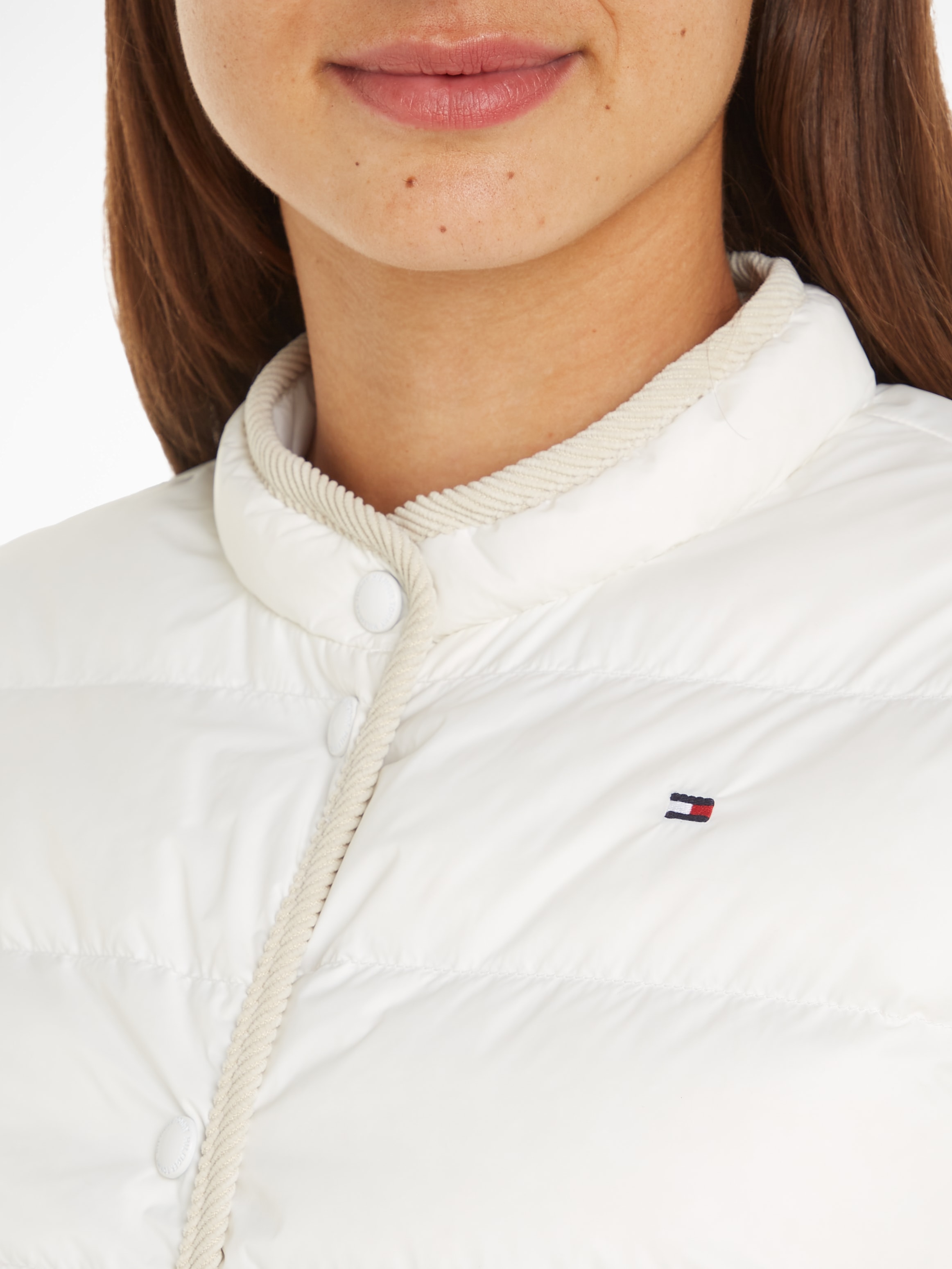 Tommy Hilfiger Steppjacke »LW DOWN COLLARLESS JACKET«, mit leichter Wattierung