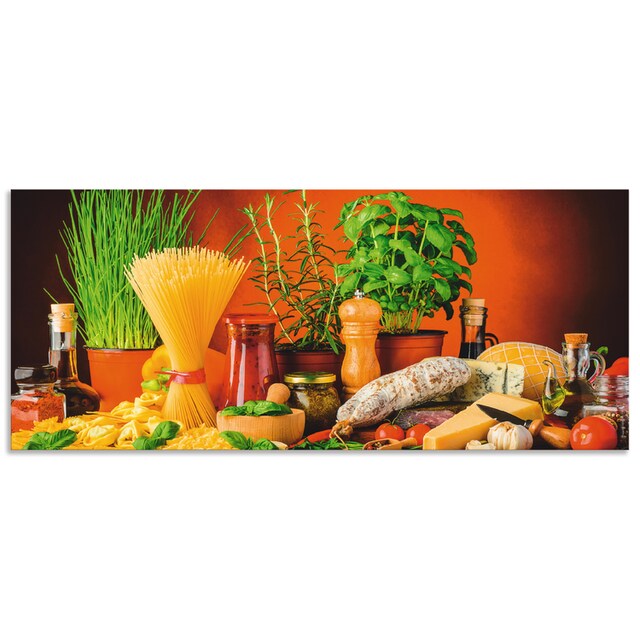 Artland Küchenrückwand »Mediterranes und italienisches Essen«, (1 tlg.),  Alu Spritzschutz mit Klebeband, einfache Montage günstig kaufen
