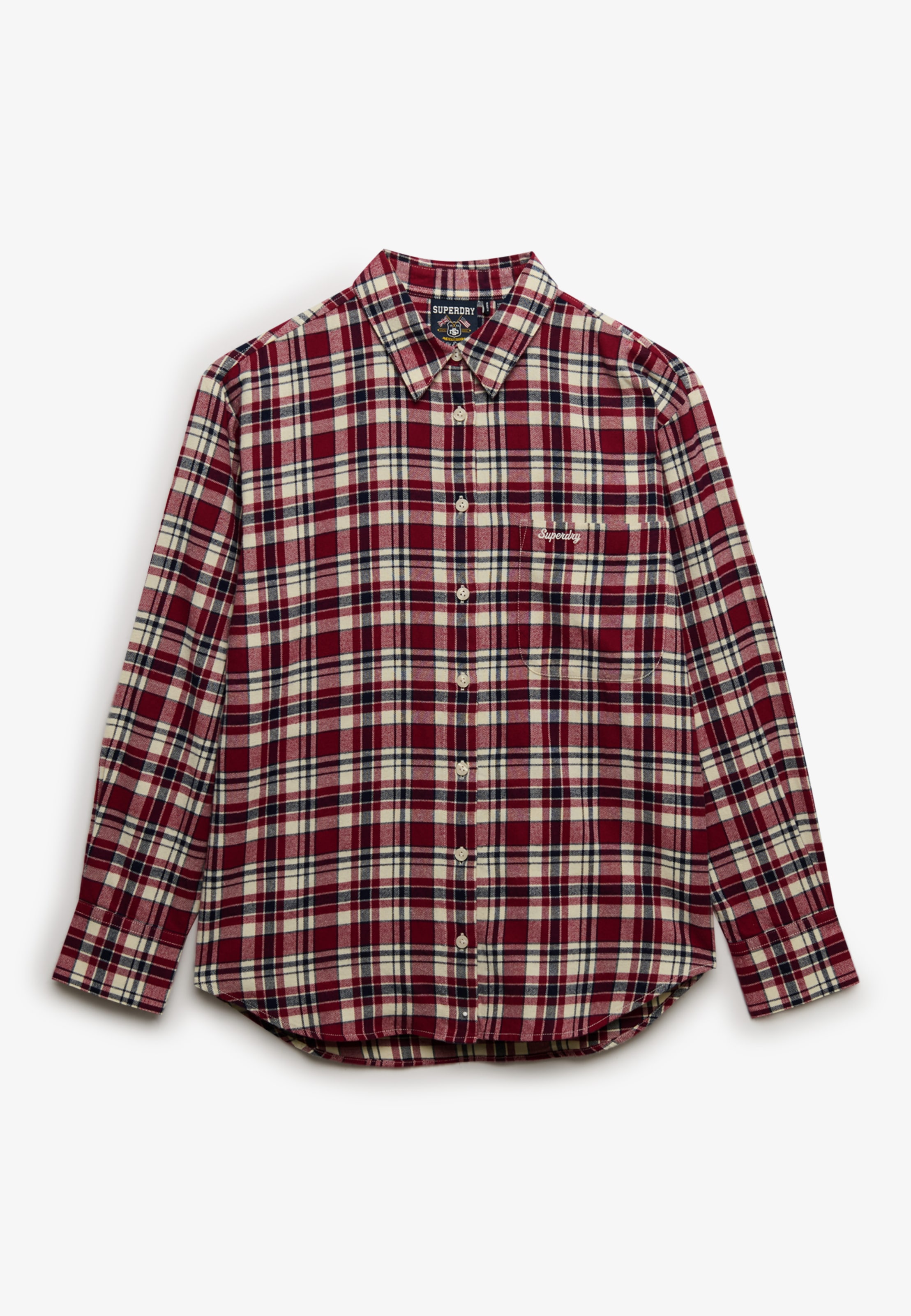 Superdry Karobluse »CHECK FLANNEL RELAXED SHIRT« Baumwolle, aus weichem Flannel