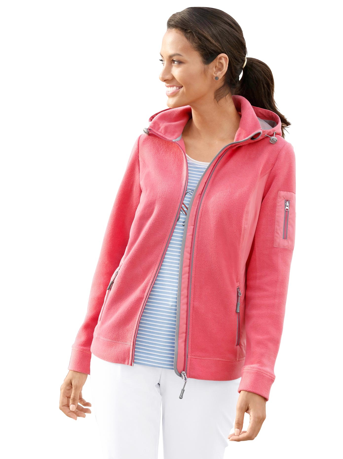 Fleece-Jacke mit Reflektoren