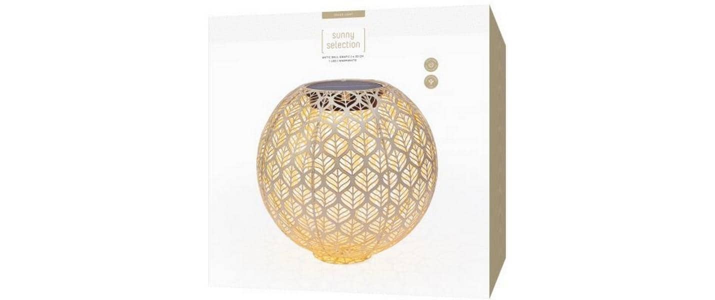 STT LED Windlicht »Solar Antic Ball« Warmweiss