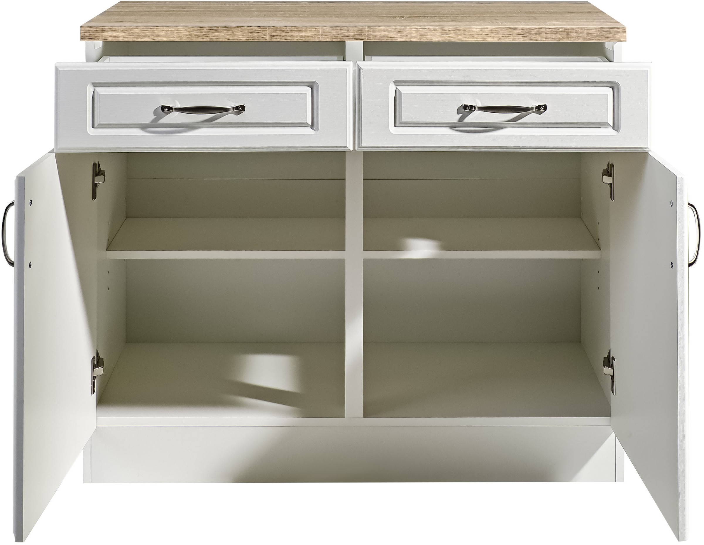 wiho Küchen Armoire basse »Linz« 100 cm de large, style maison de campagne