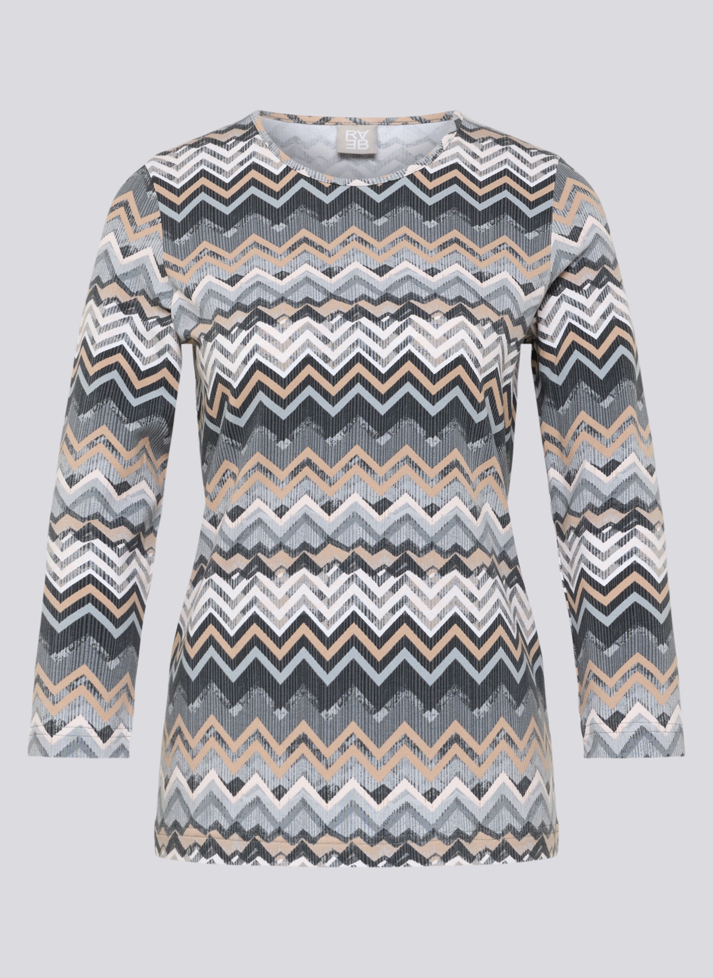 Rabe T-shirt à manches 3/4 mit grafischem Muster