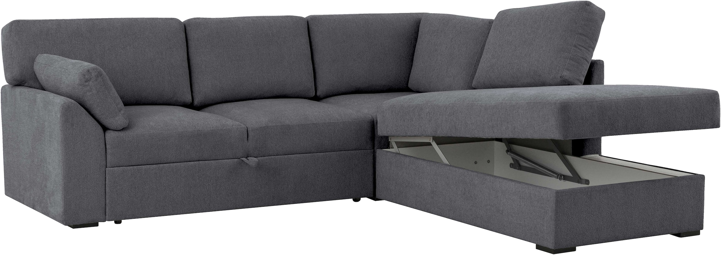 Home affaire Ecksofa »Citry« Breite 242 cm, Chenille, Bettfunktion, Bettkasten, L-Form