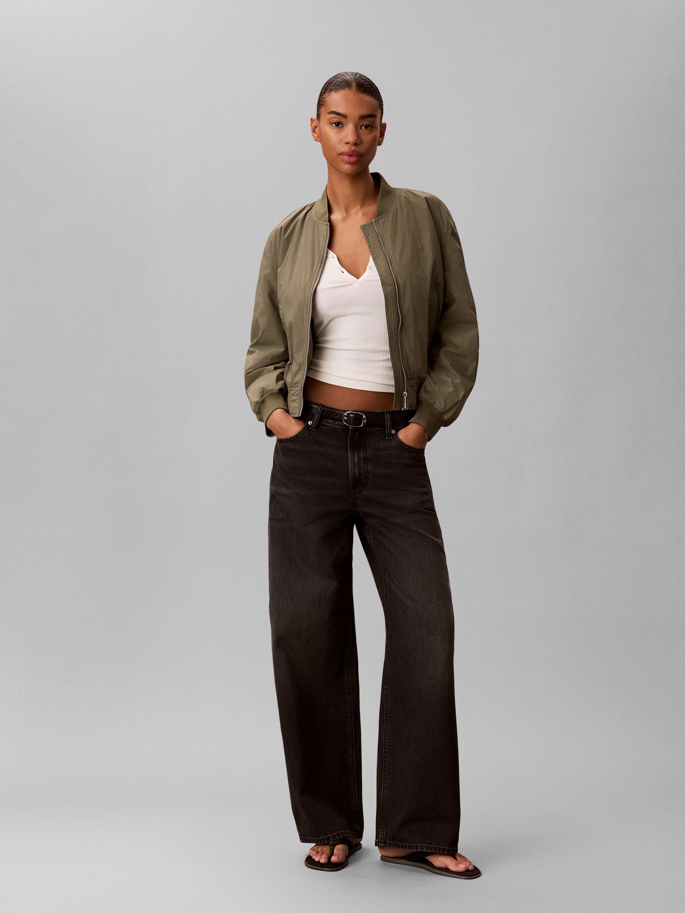 Calvin Klein Jeans Bomberjacke ohne Kapuze Regular fit mit Stehkragen