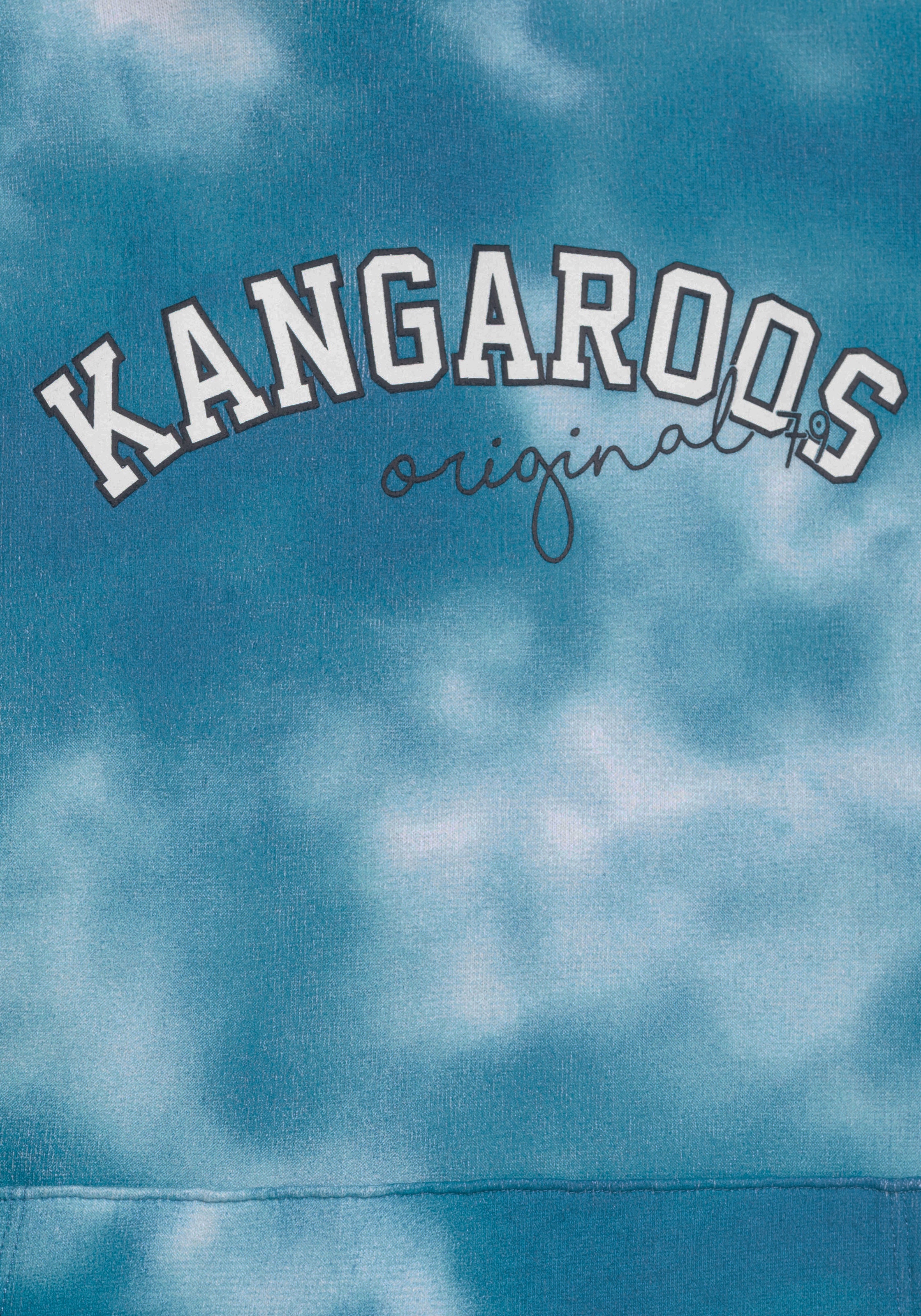 ohne Jungen«, shoppen mit KangaROOS Batik-Print Trendige Kapuzensweatshirt Mindestbestellwert »Kangaroos allover