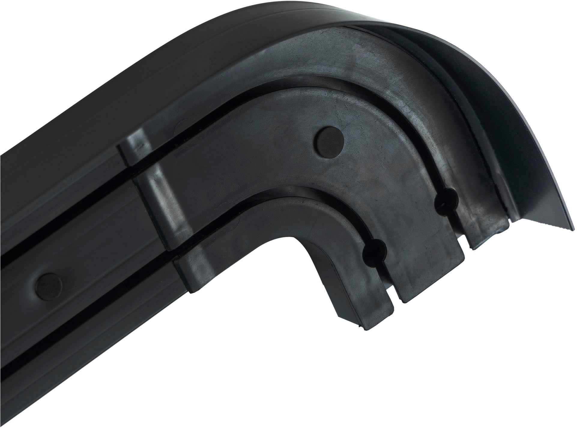 SN DECO GROUP Vorhangschiene »SH2«, 2 läufig-läufig, Fixmass, Set 2-läufig, inkl. Rundbögen, Blende 7,5 cm, vorgebohrt, Innenlauf