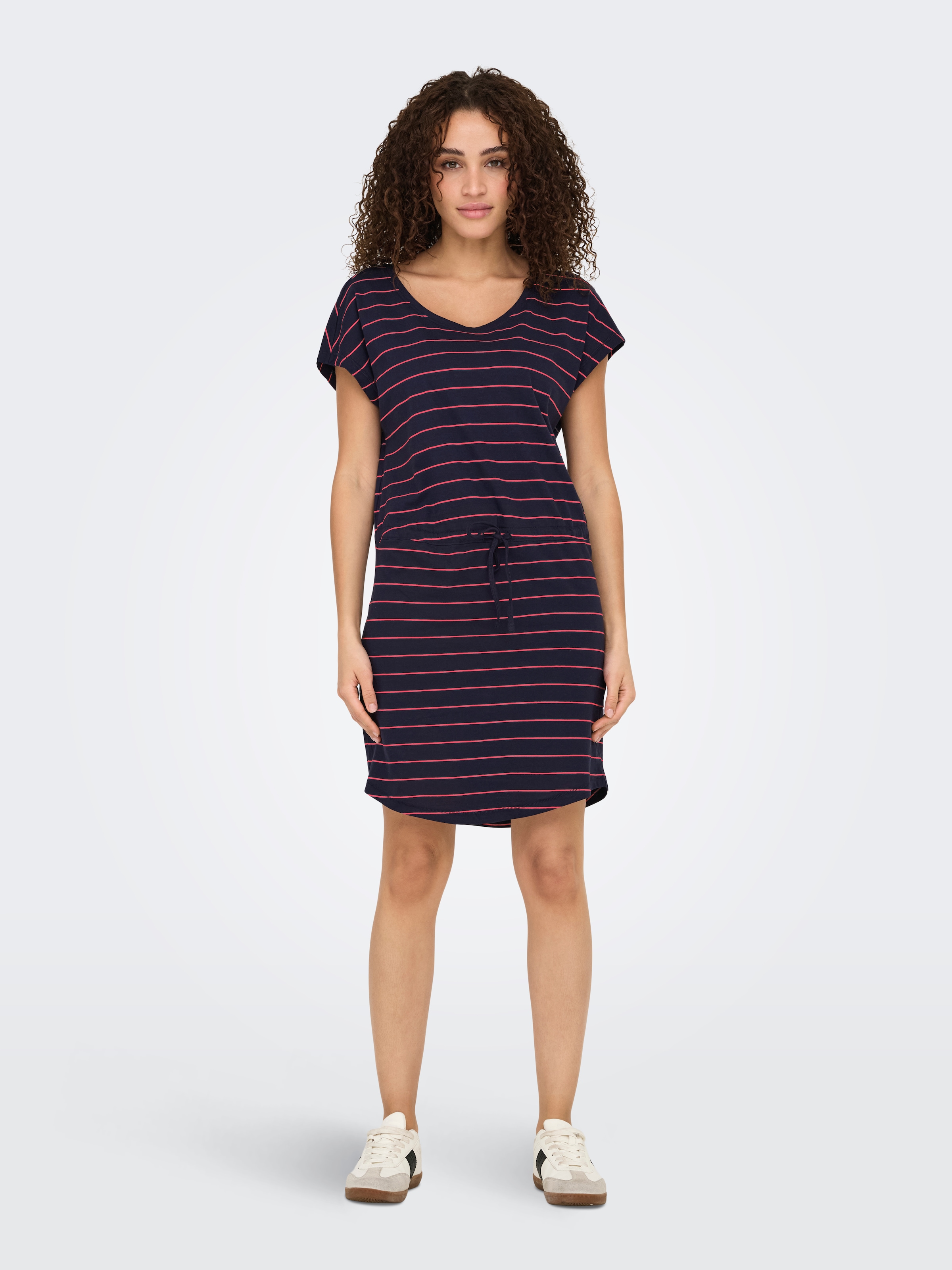 ONLY Robe t-shirt »ONLMAY LIFE S/S DRESS 2 PACK CS JRS« pack de 2,  coton, coupe régulière, col rond