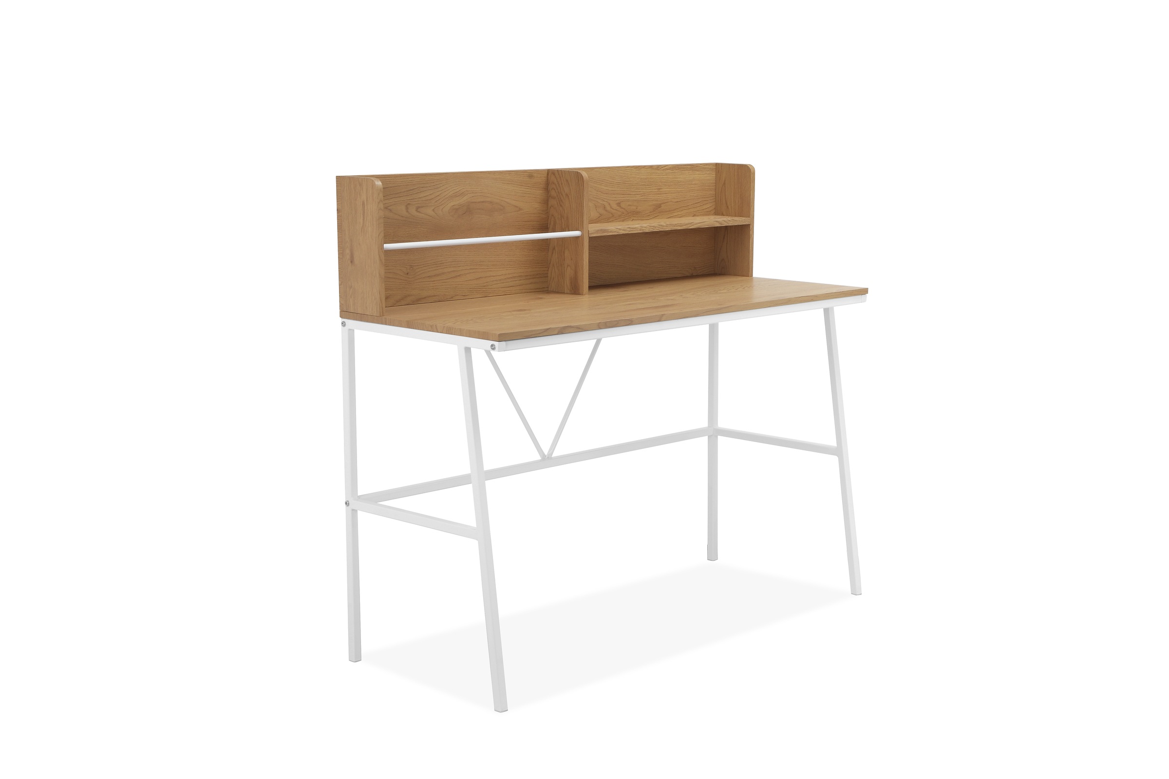 Image of GOODproduct Schreibtisch "Jaxson" 1 Stk. tlg. weisses Gestell aus Metall, Breite 120 cm