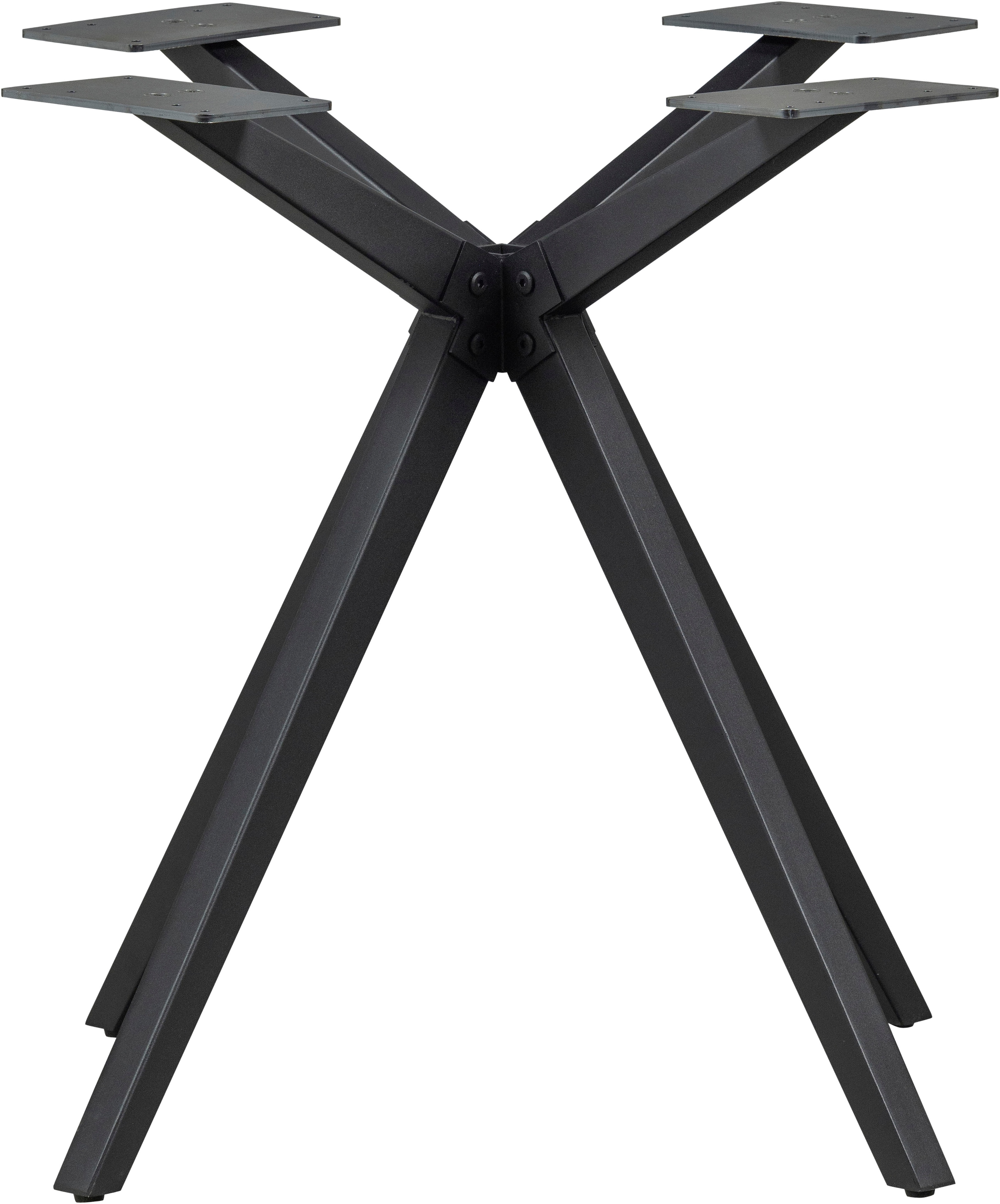 WOOOD Pied de table »Tablo Holland aus Metall mit Pulverbeschichtung Ø 80 x H 72 cm« structure croisée Ø 3,5 cm, capacité de charge 120 kg, facile à monter