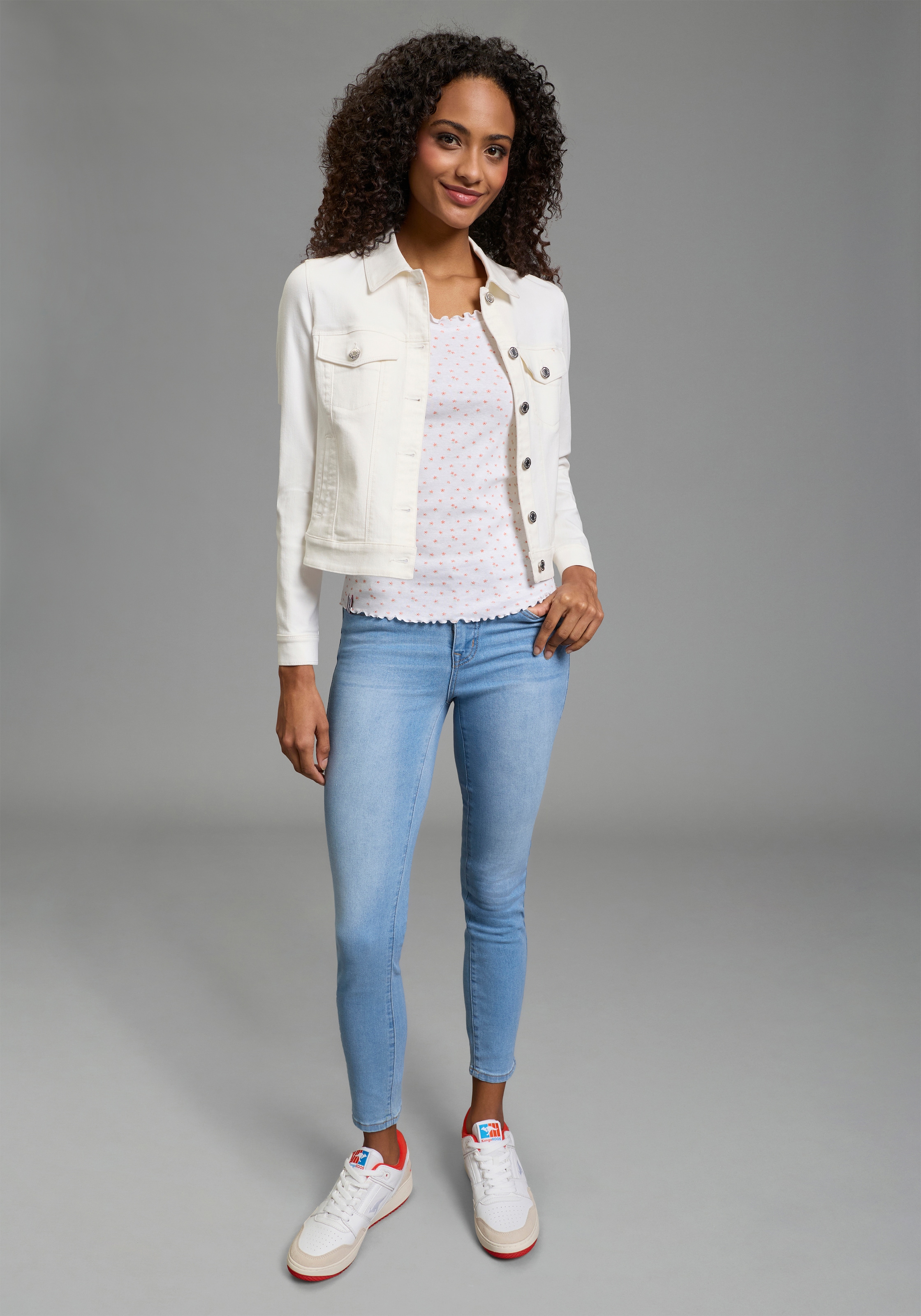 KangaROOS Top à bretelles spaghetti Packung, 3 pièces mit verspielter Rollsaumkante