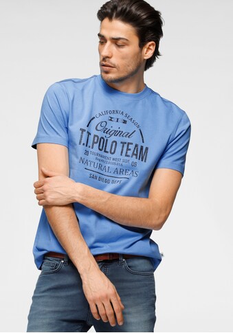 TOM TAILOR Polo Team T-Shirt, mit grossem Logofrontprint kaufen