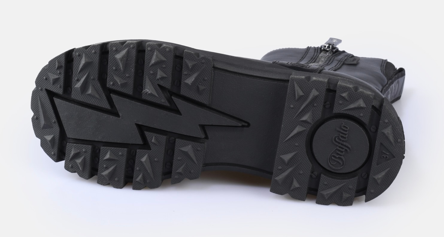 Buffalo Bottes de motard »Aspha Bootie Zip«  bottines à plateforme, bottines avec semelle intérieure en mousse à mémoire de forme