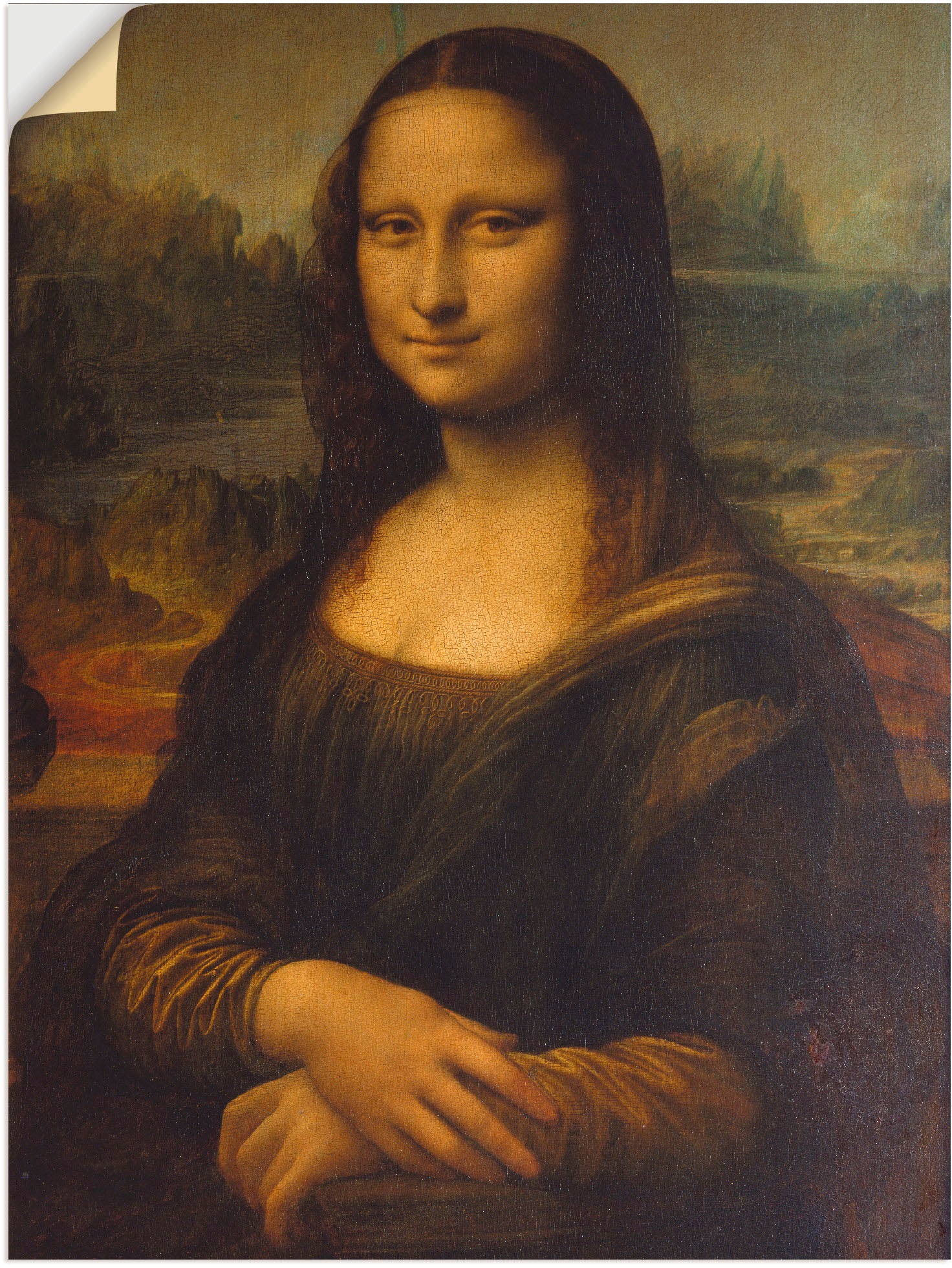 Image of Artland Wandbild »Mona Lisa. Um 1503«, Porträts, (1 St.), in vielen Grössen & Produktarten -Leinwandbild, Poster, Wandaufkleber / Wandtattoo auch für Badezimmer geeignet bei Ackermann Versand Schweiz