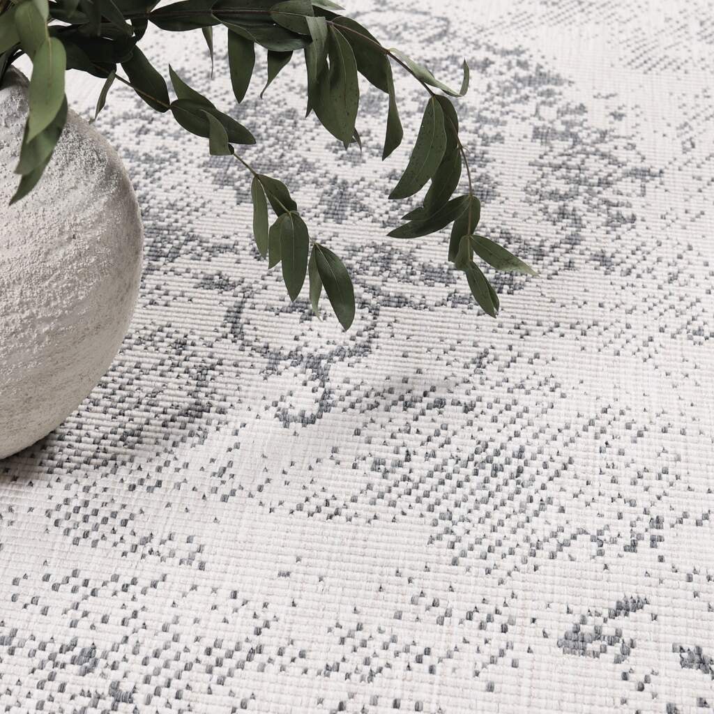 Carpet City Outdoorteppich »DUO RUG 5577« rechteckig 5 mm Höhe Wendeteppich Wetterfest In- & Outdoor, Balkon, Terrasse, Wohnzimmer