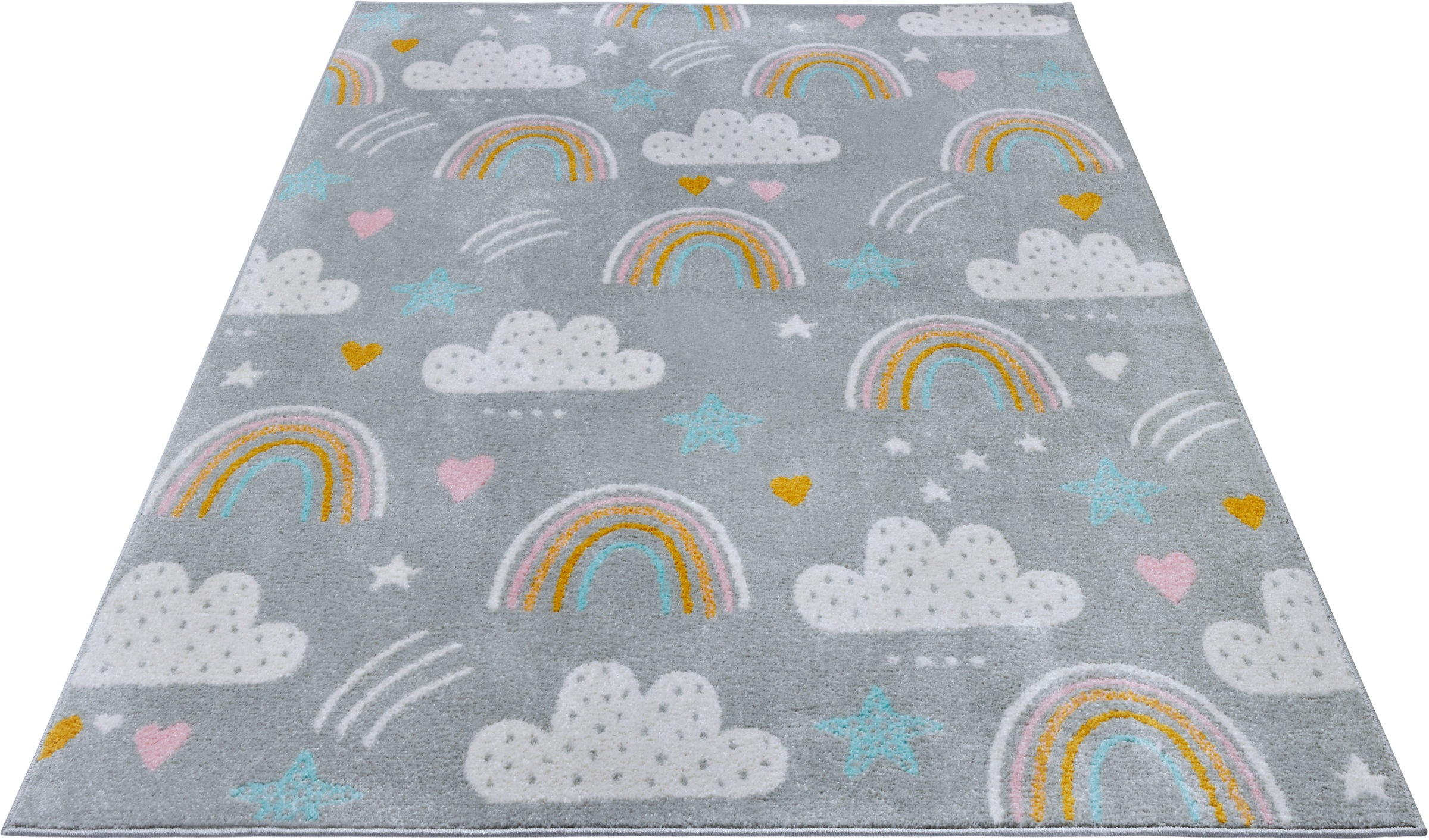 HANSE Home Kinderteppich »Adventures Rainbow Clouds«, rechteckig, Spielteppich, weich, Kinderzimmer, Kurzflor, Spielunterlage, Teppich
