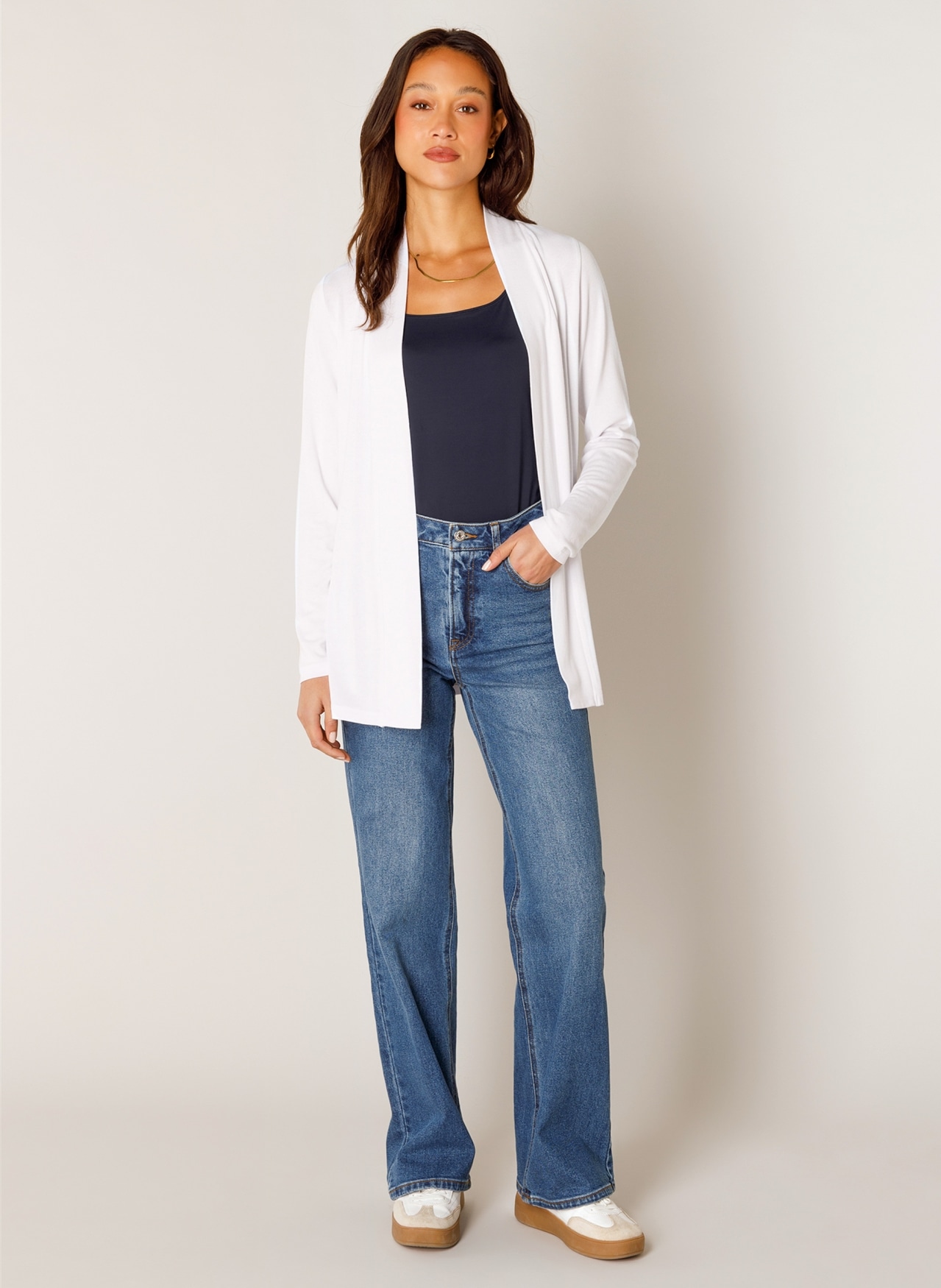 Base Level Strickjacke »Yayla« In elastischem Feinstrick