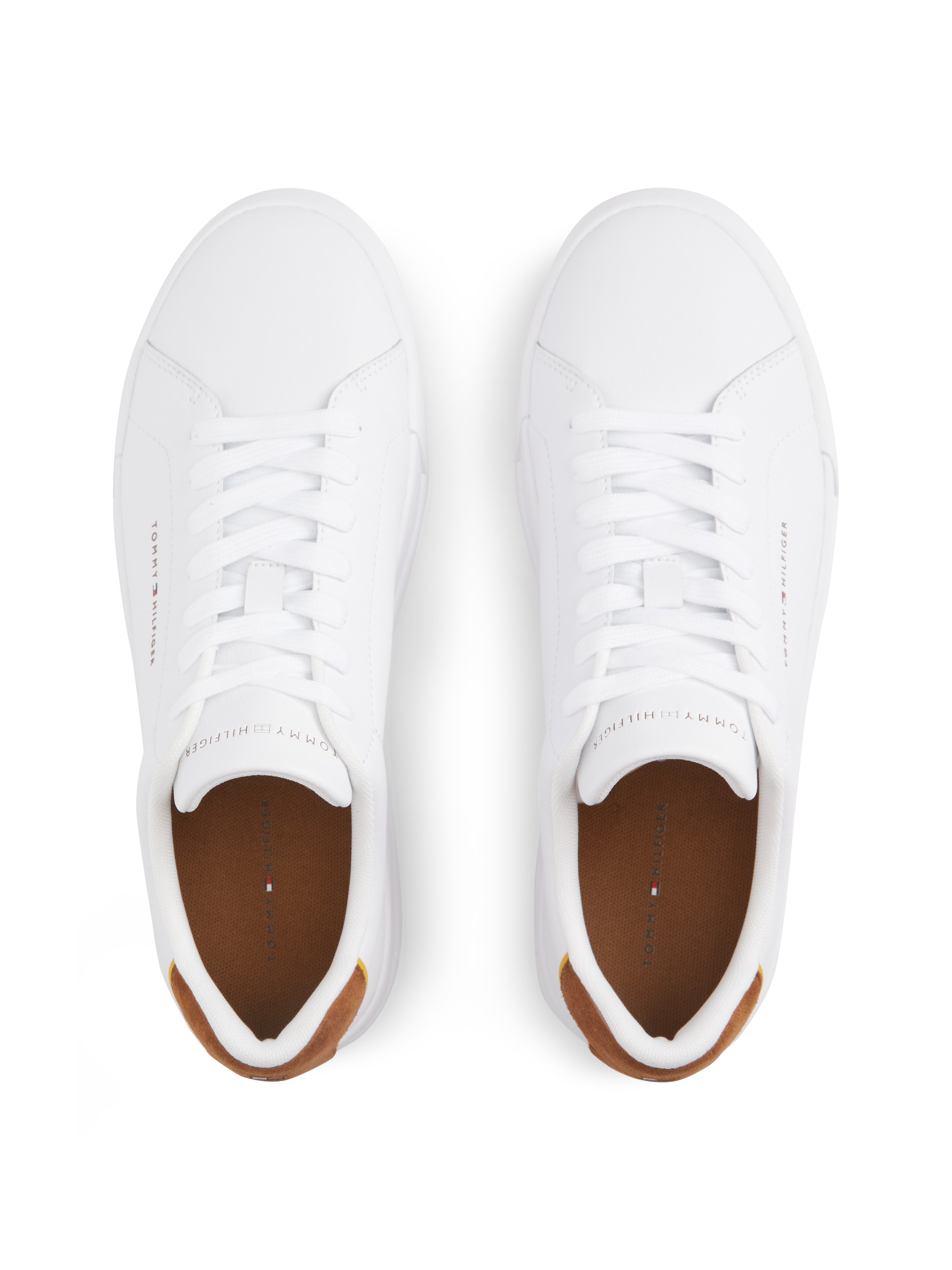 Tommy Hilfiger Sneaker »TH COURT LTH DETAIL ESS«  Freizeitschuh, Halbschuh, Schnürer mit Logoschriftzügen