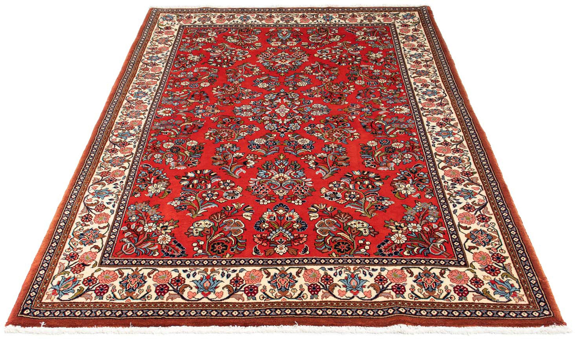 Image of morgenland Orientteppich »Perser - Classic - 212 x 132 cm - rot«, rechteckig, 10 mm Höhe, Wohnzimmer, Handgeknüpft, Einzelstück mit Zertifikat bei Ackermann Versand Schweiz