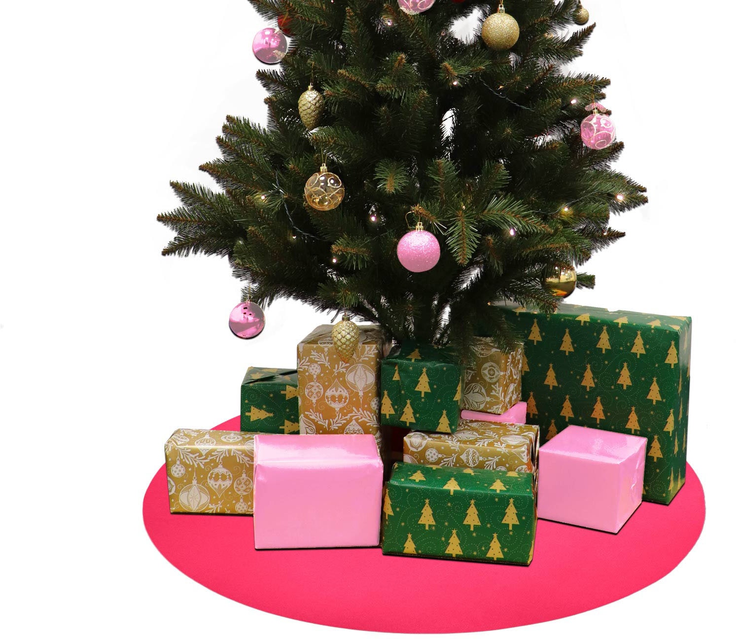 dekorativer Weihnachtsbaum Primaflor-Ideen Textil 30cm, Nadelvlies, Unterlage Ø Farben, in 100cm, Uni für 50cm oder \